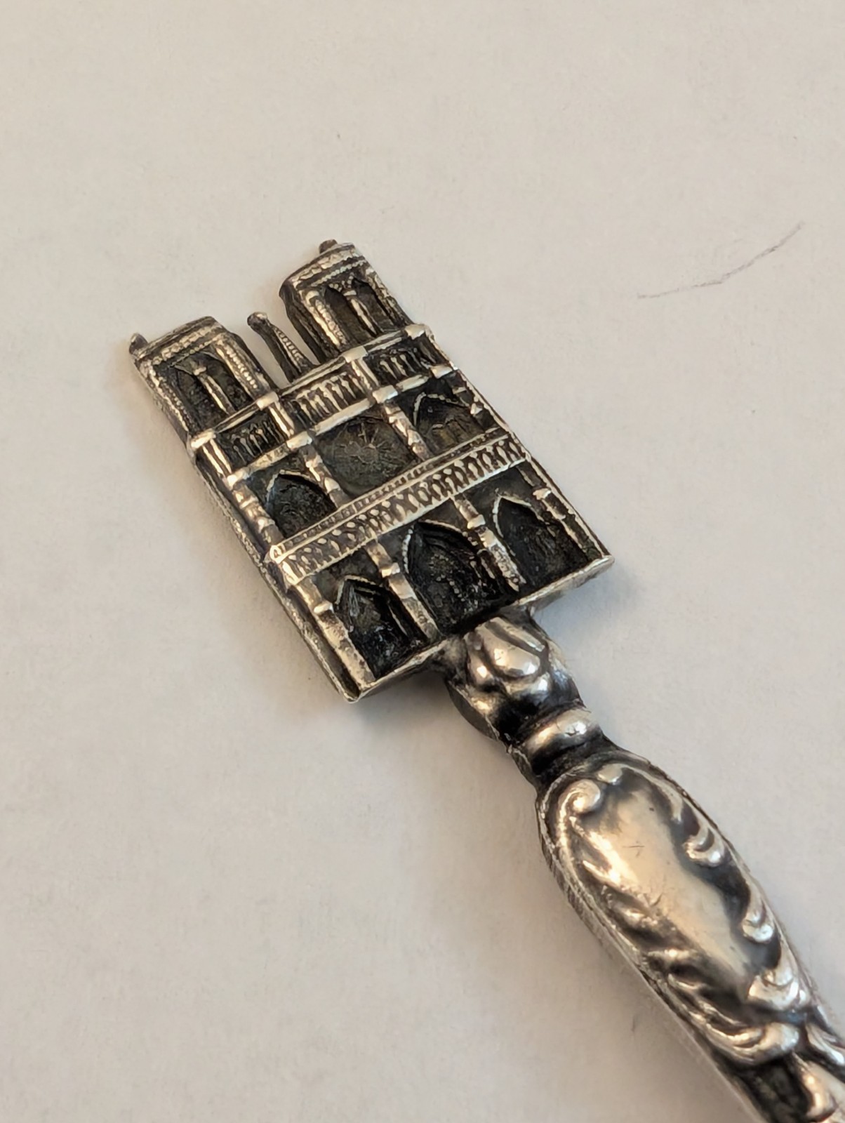 Vintage France Souvenir Spoon JM Notre Dame Cathedral Paris
