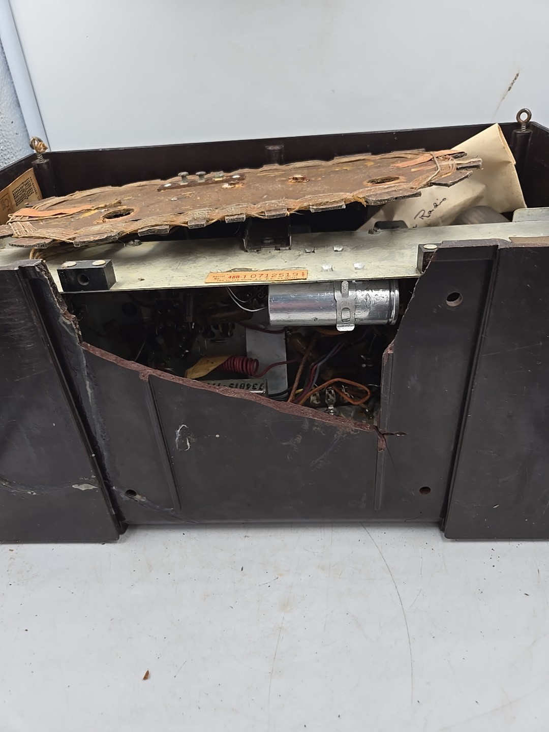 Vintage Emerson Fm Am Tube Radio Model 557 For Parts And Repair