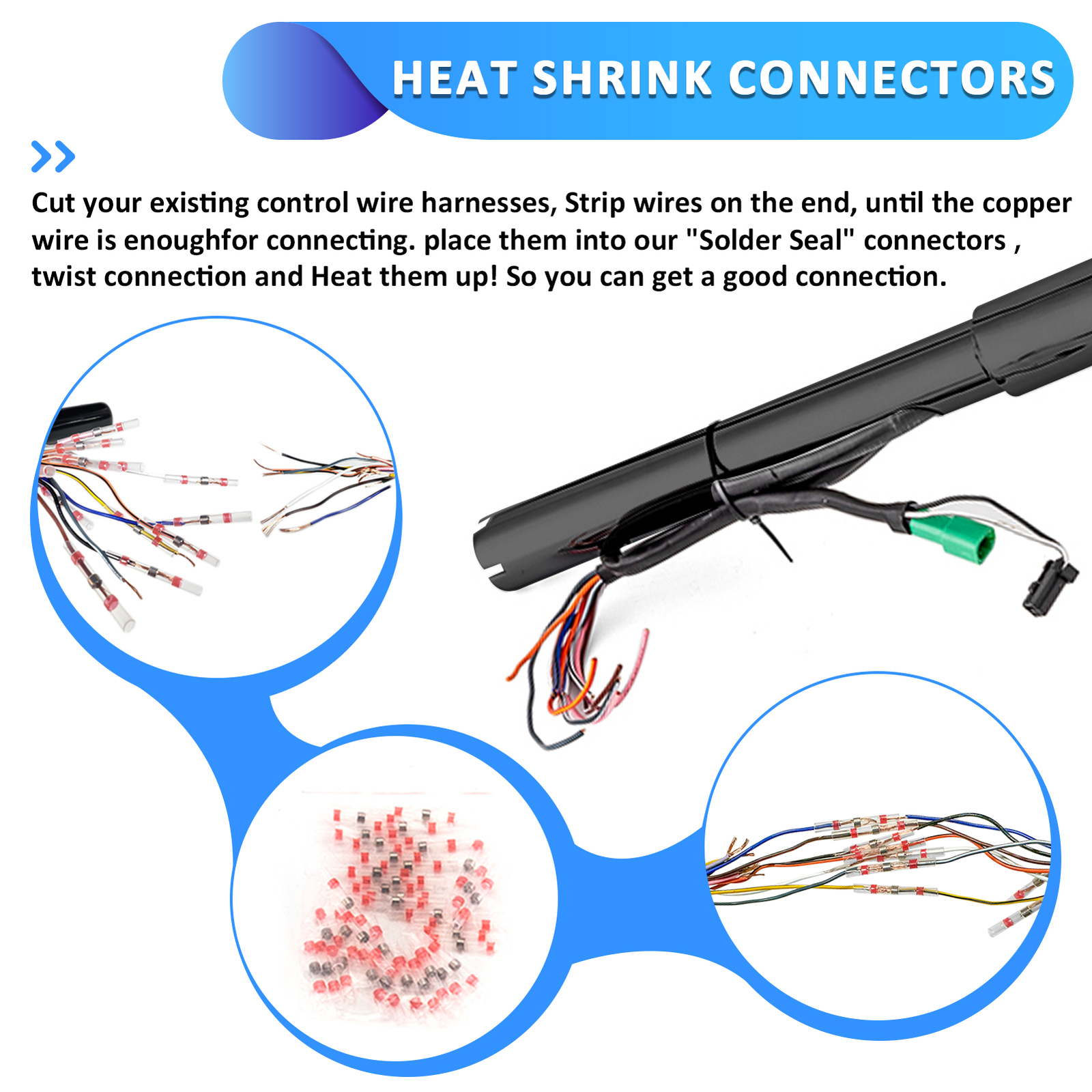 14" Pre-Wired Meathook Bar Handlebar For Harley Street Glide Electra Glide 08-13