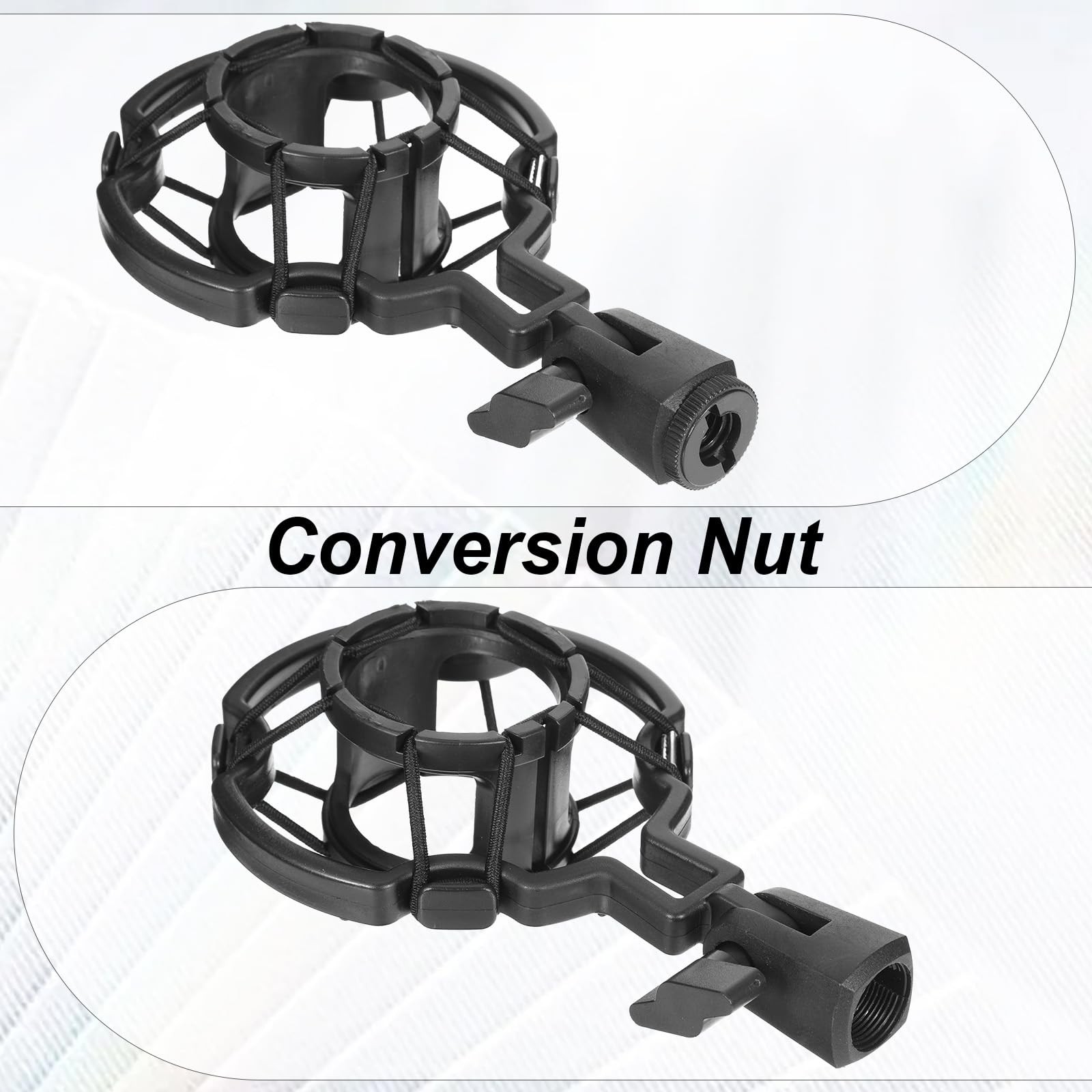 Microphone Shock Mount Mic Holder Anti-Vibration Suspension Black