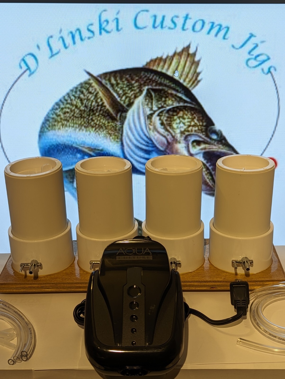 2" -4 Bank Fluid Bed For Powder Painting Jigs/with 4 Cups and Lids(with Pump)