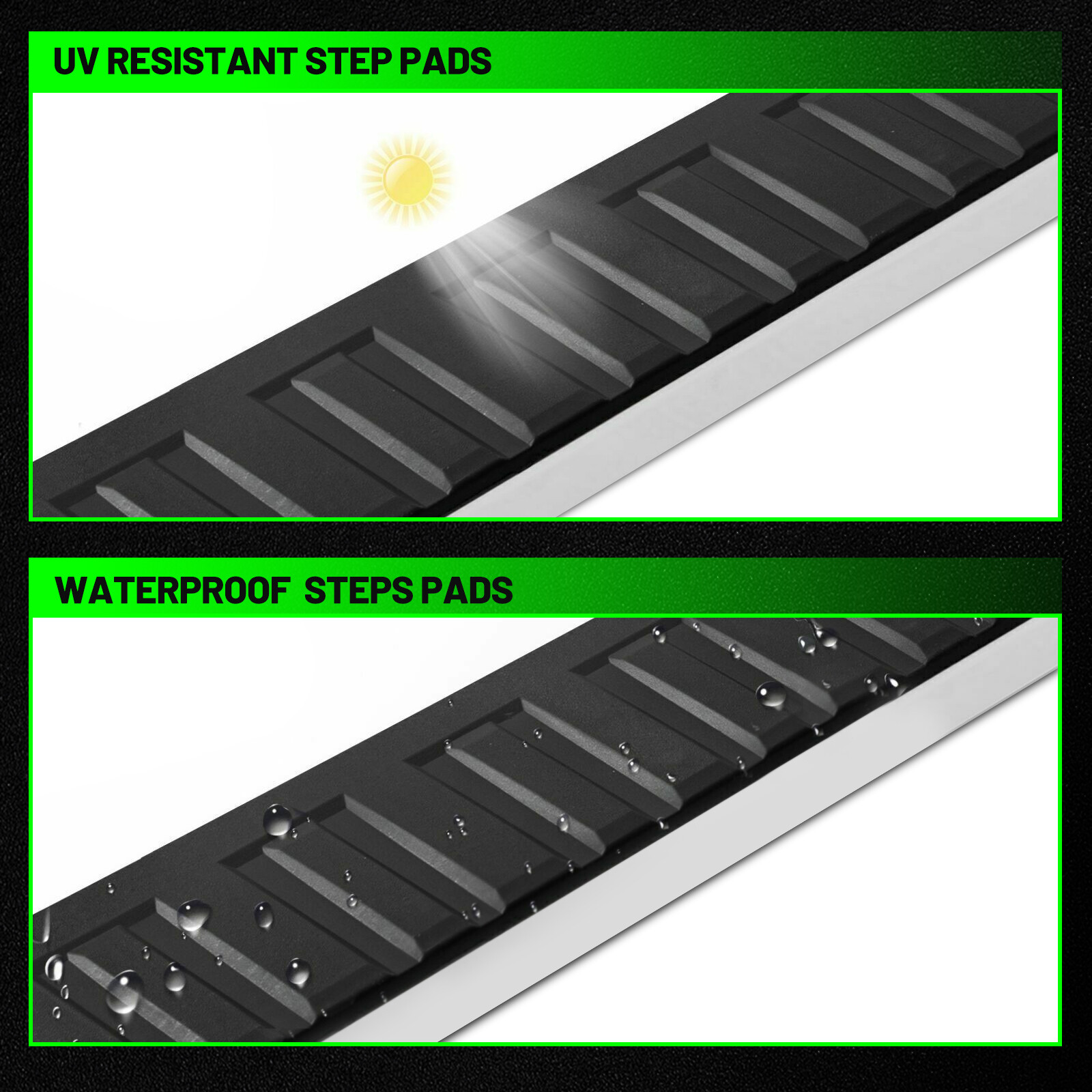 6" For 2019-2024 Silverado/GMC Sierra Crew Cab Nerf Bar Running Board Side Step