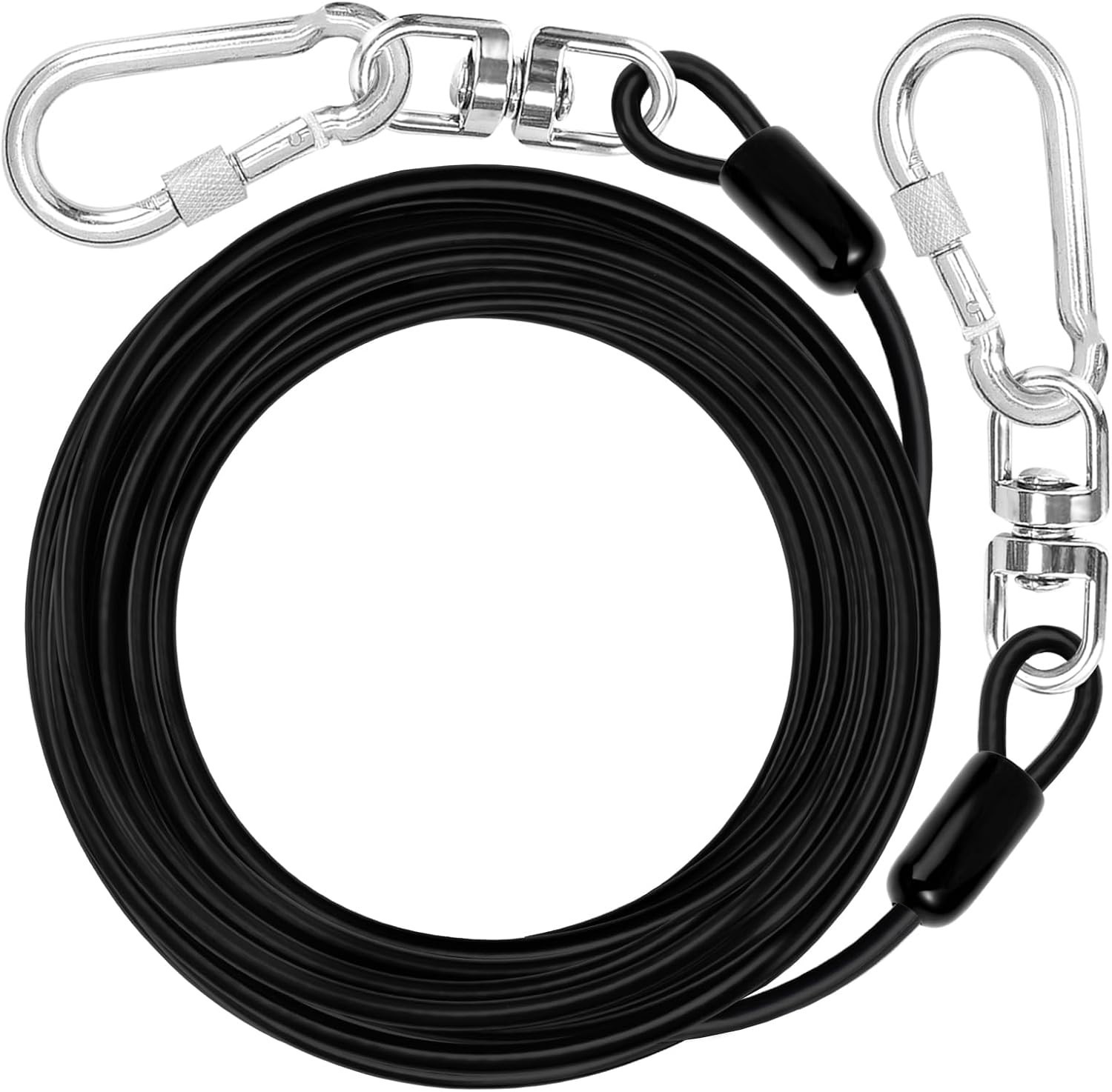 Jenico Premium Tie Out Cable for Dogs Up to 500 Lbs, 10 to 50 Feet, Heavy Duty