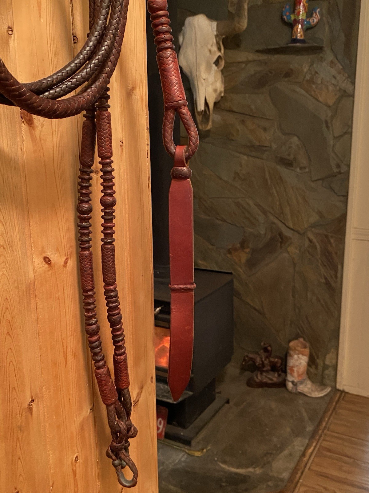 Vintage Handmade Western Romel - Romal Braided Reins California Style Kangaroo?