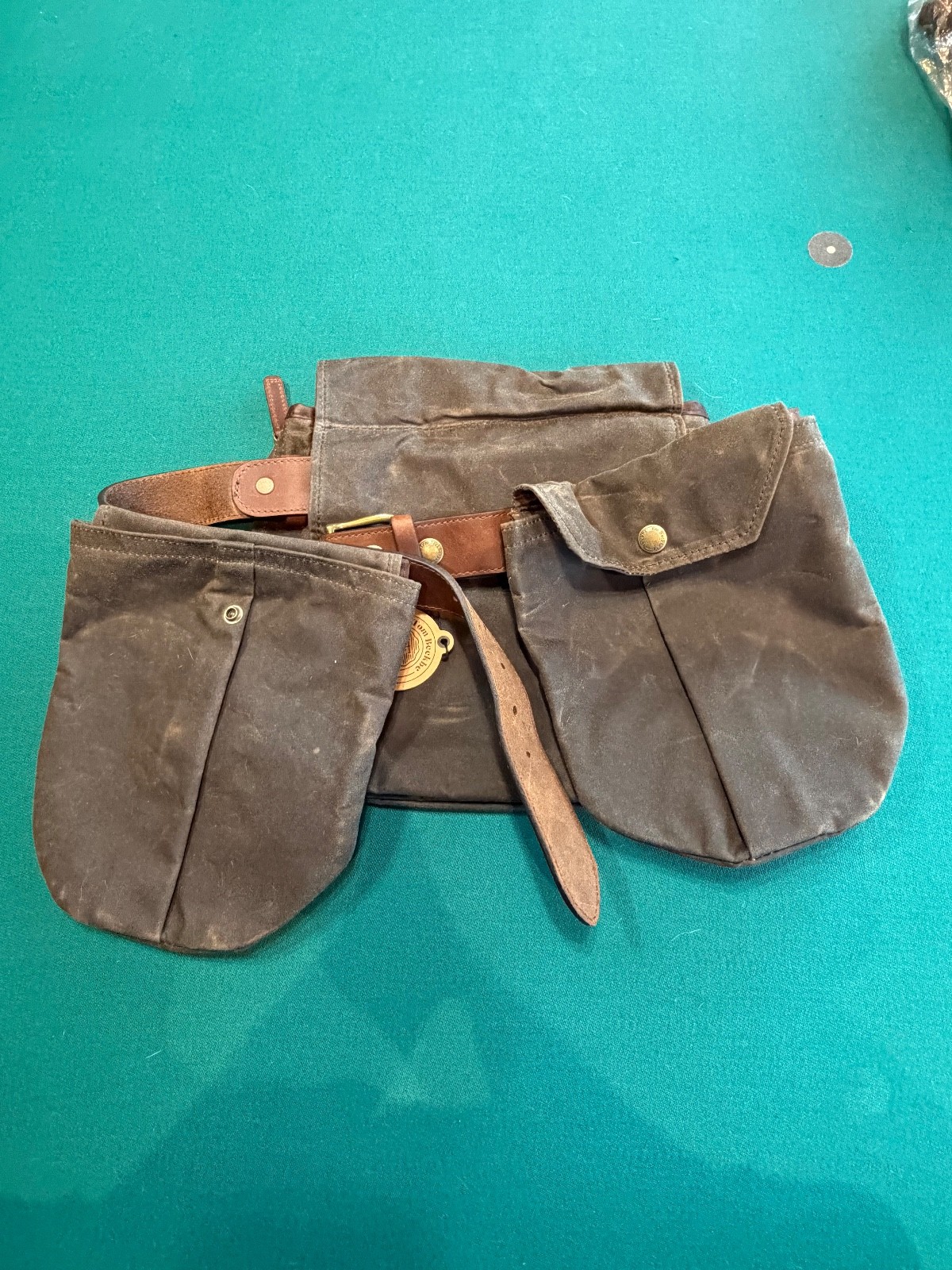 Tom Beckbe Shotgun Shell Pouch Bag - Dark Green Canvas - New and unused