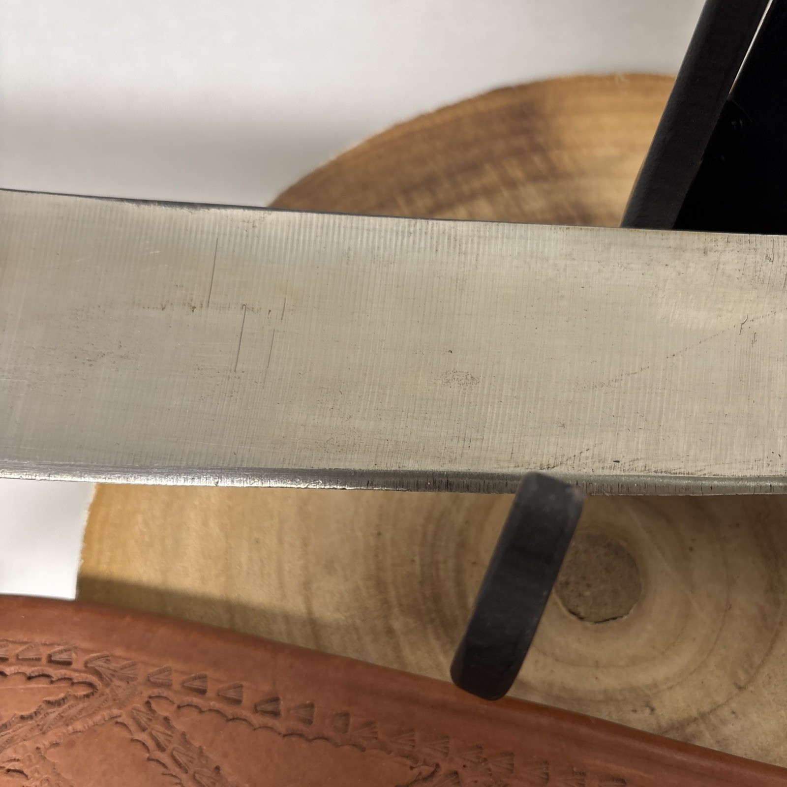 Busque La Marca Colima Guatemala MACHETE W/ Leather Sheath 18” Central American