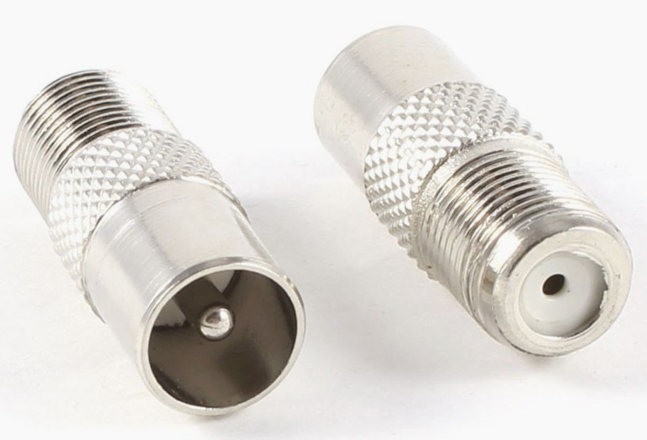 PAL Male to F Type Female Jack Adapter Coax TV Radio Antenna Converter Connector