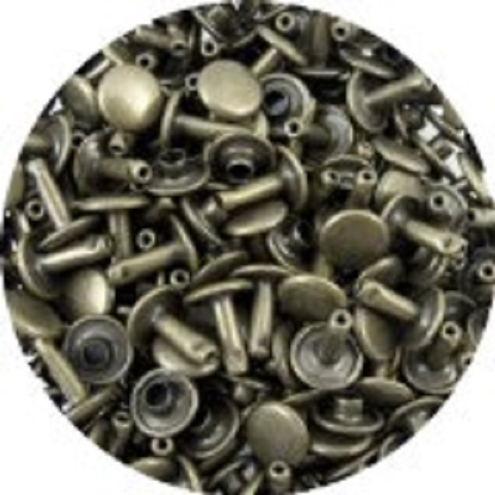 SLC Stainless Steel Double Capped Rivets for Leather Projects in Multiple Sizes