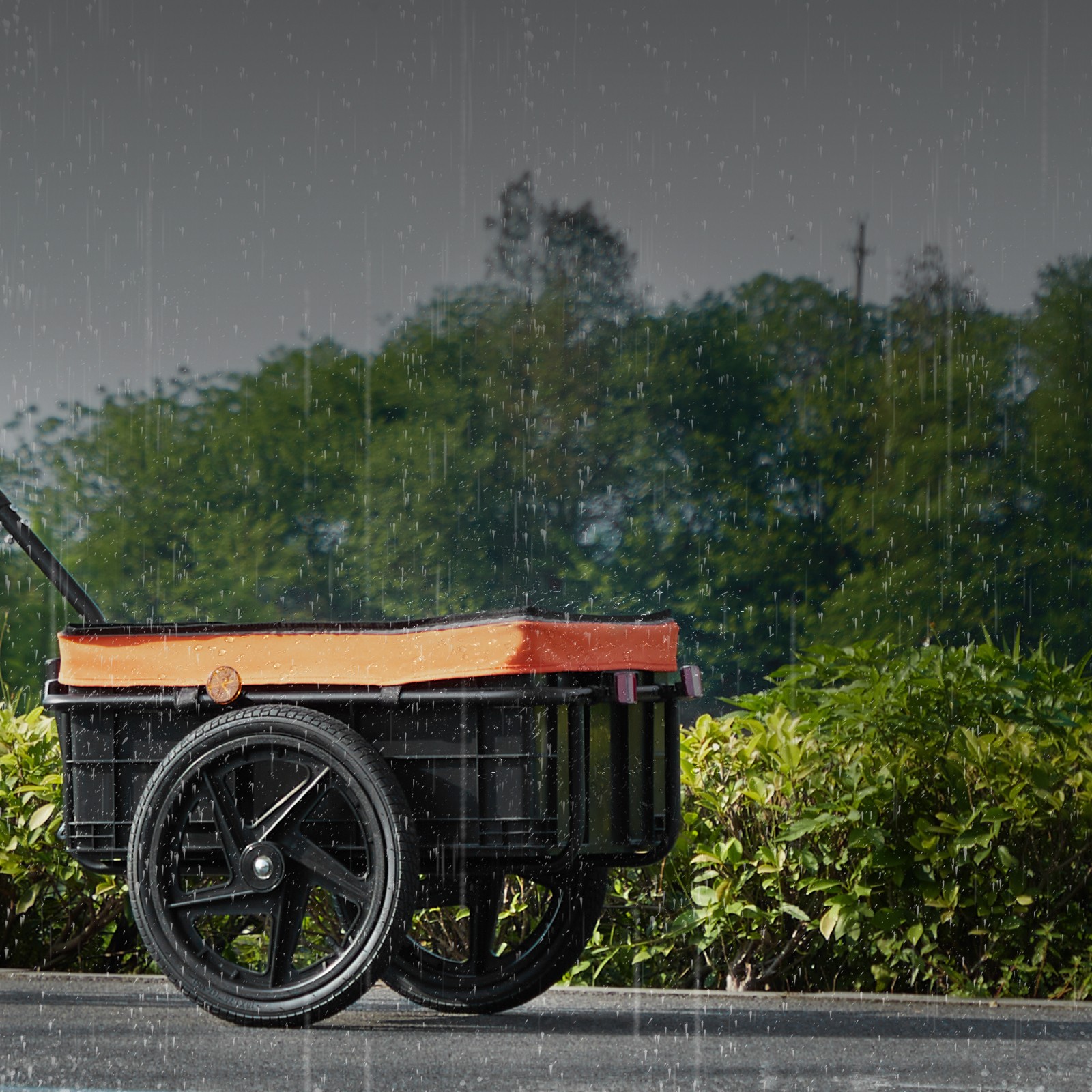 Bike Cargo Trailer Bicycle Carrier Storage Cart 88 lbs Load Carbon Steel