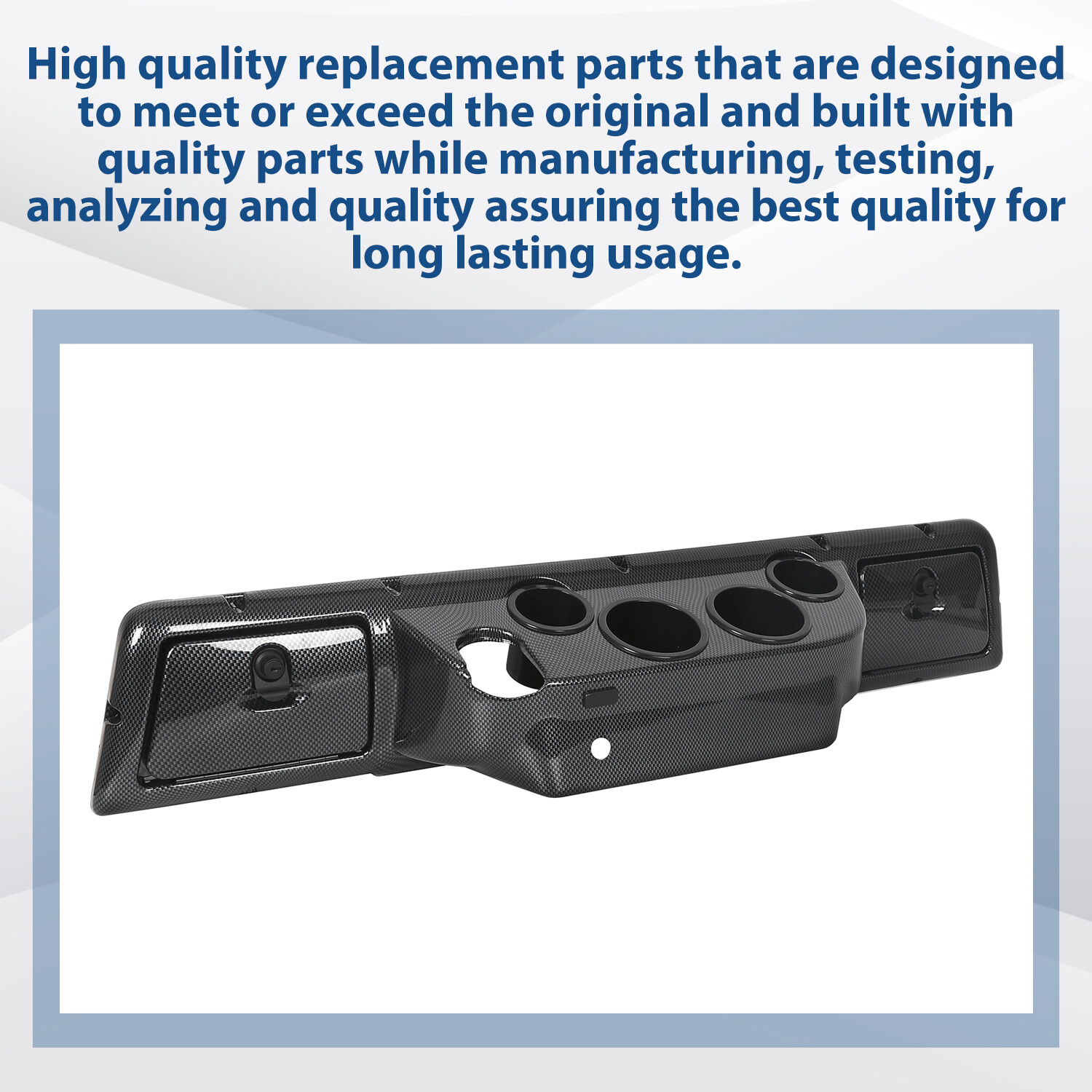 For 1982-Up Club Car DS Golf Cart Carbon Style Dash Board DashBoard Cover