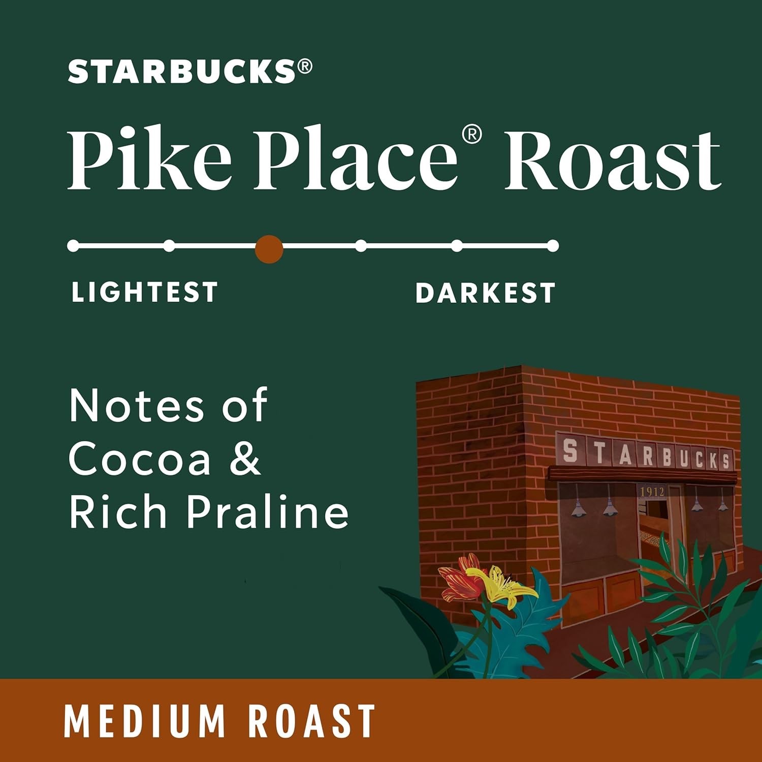 Starbucks Pike Place Medium Roast Whole Bean Coffee 4 Bags 28oz BB 3 March 2026