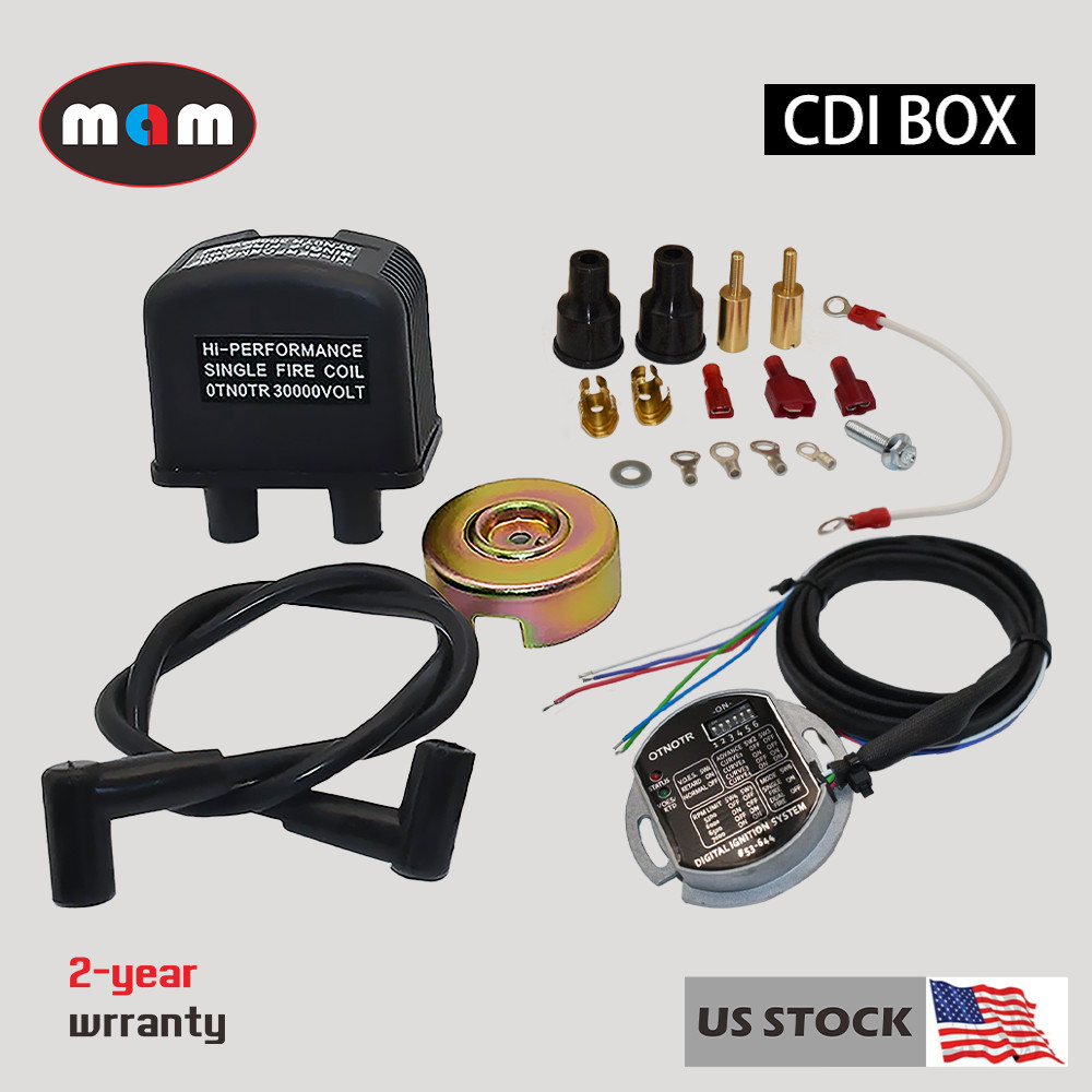 Single Fire Programmable Ignition Coil Kit For Harley Evo Big Twin XL Sportster