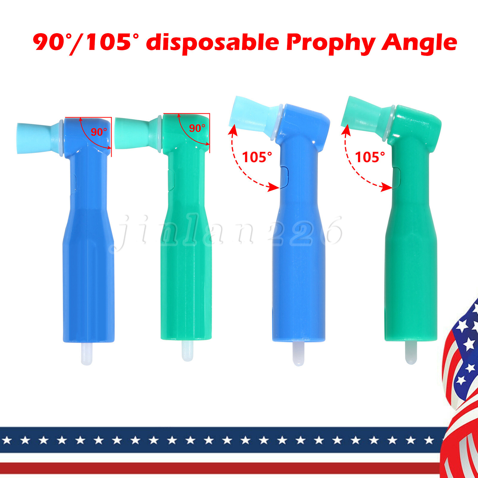 100pcs Dental Disposable Prophy Angles Top Quality Latex Free Soft or Firm OR