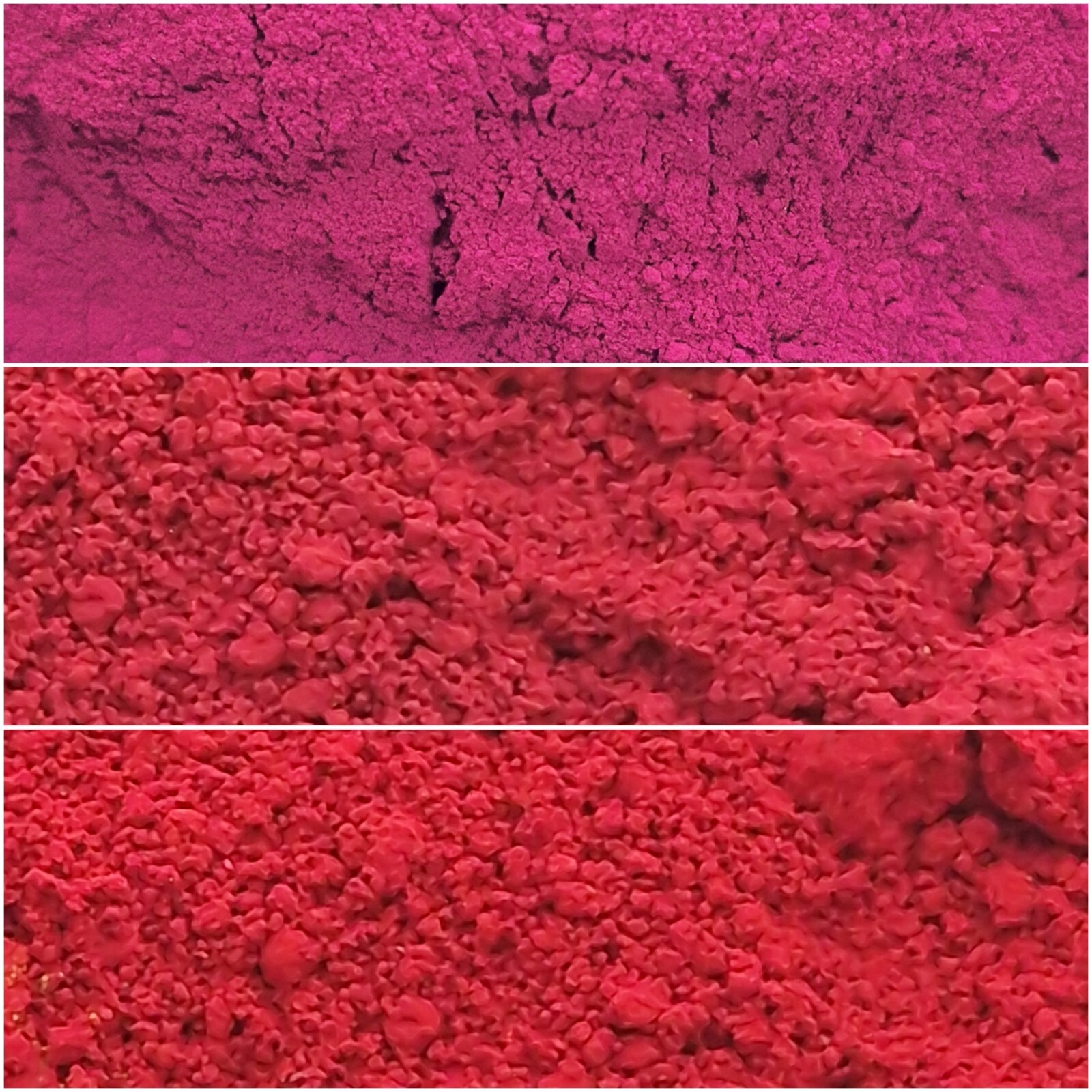 Quinacridone Burnt orange, Red, Magenta , Pigment Dry Powder set 5 x 4 fl.oz