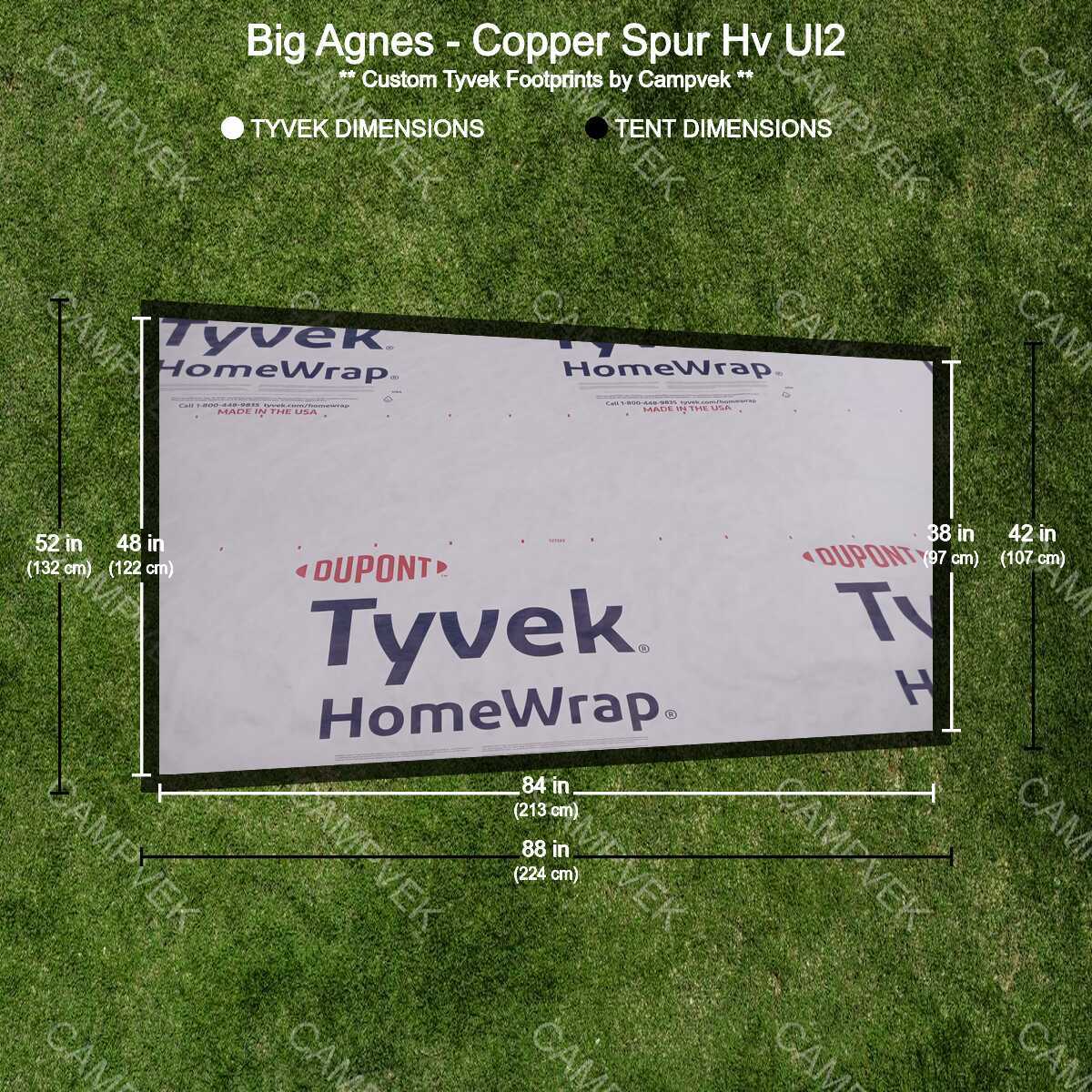Tyvek Footprint for the Big Agnes Copper Spur Hv Ul2 Tent