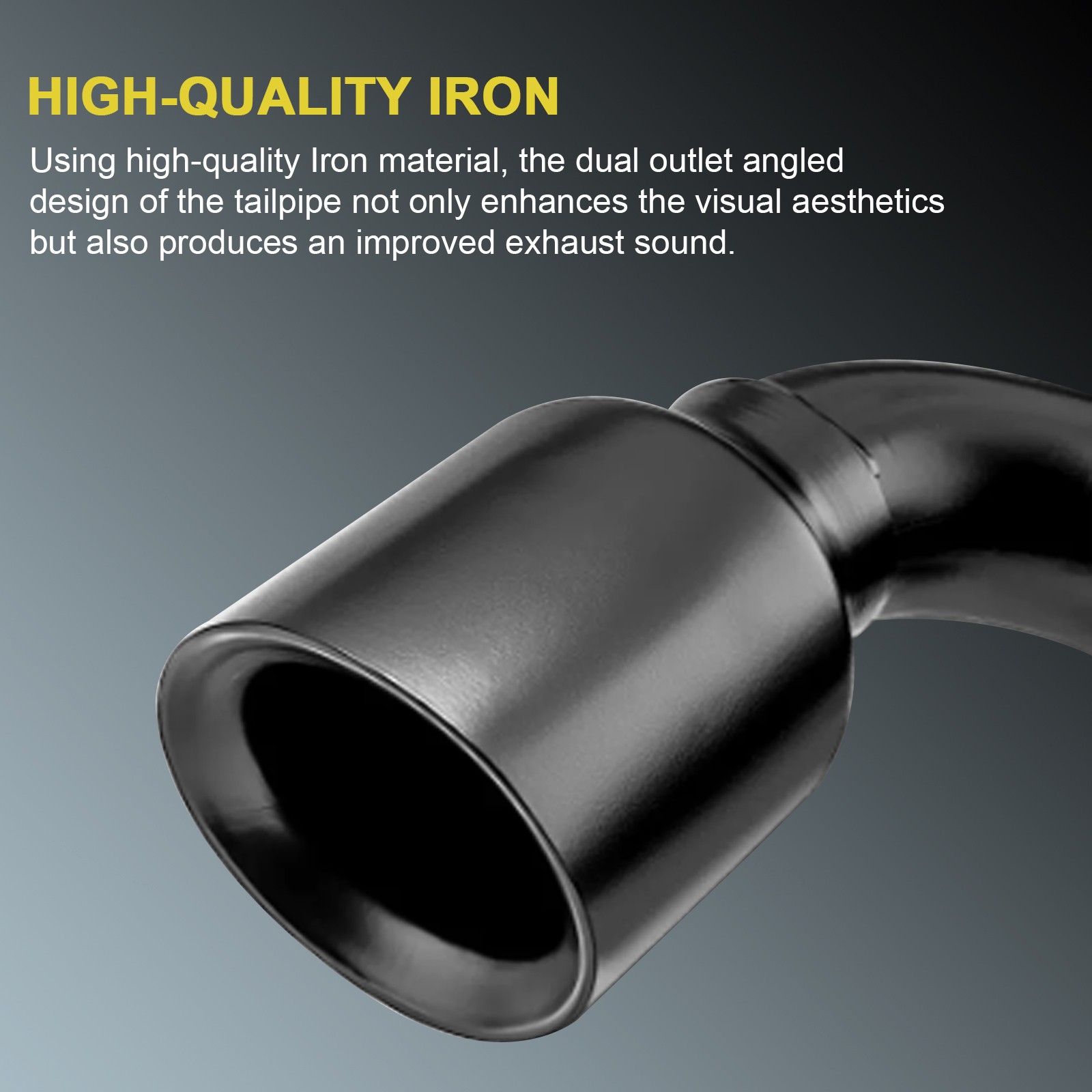 For 07-17 Jeep Wrangler JK 2/4DR Matte Black Dual CatBack Exhaust Muffler System