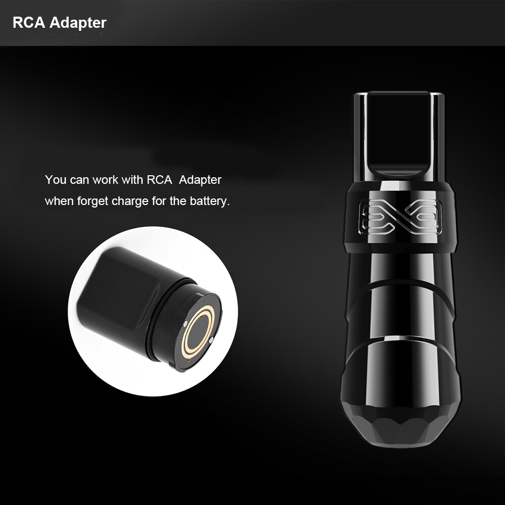 Wireless Tattoo Machine Pen Rotary Coreless Motor 2400mAh Battery LED Display