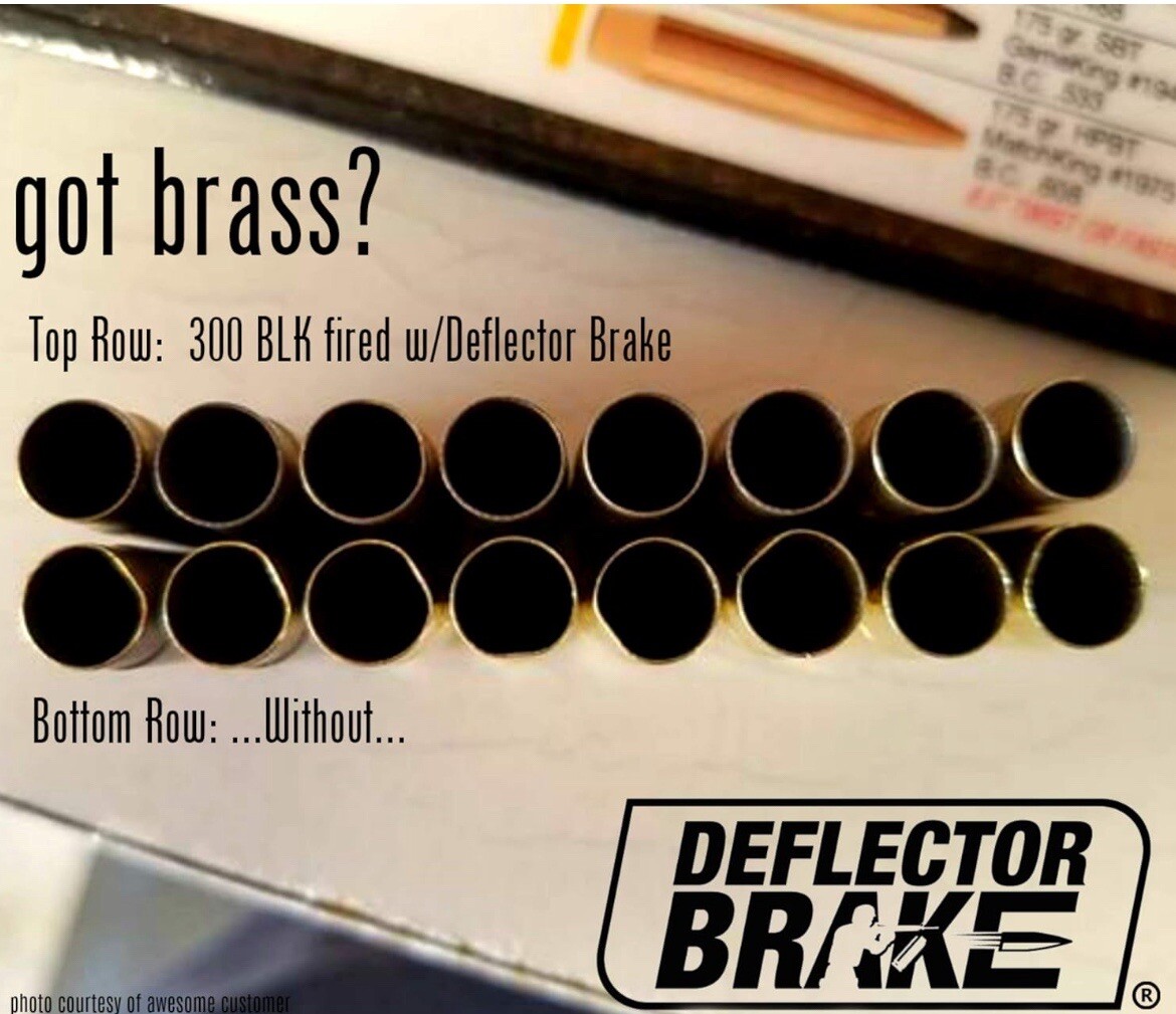 Deflector Brake 2 Pack: Guides Spent Brass into Pile, Protects Rifle Paint