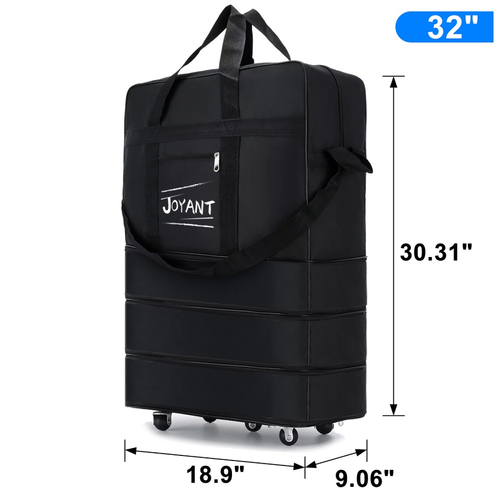 Expandable Duffle Luggage Bag 1200D Foldable Travel Bag 32"/42" w/Rolling Wheels