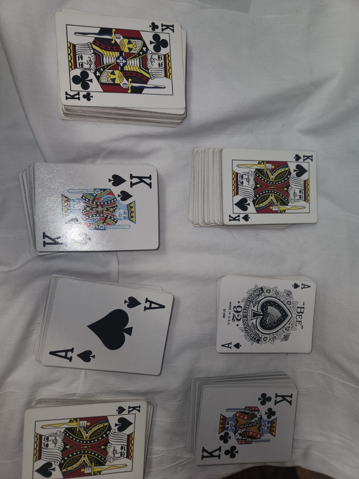 7 Complete Decks Playing Cards Mixed Lot Poker Cards Bee Hoyle US