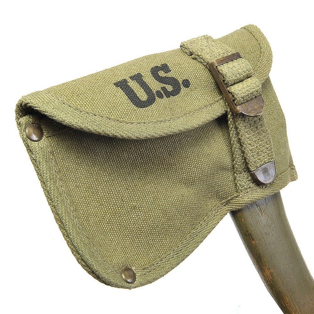 US WW2 Military Hatchet Ax cover OD marked "JT&L 1944"