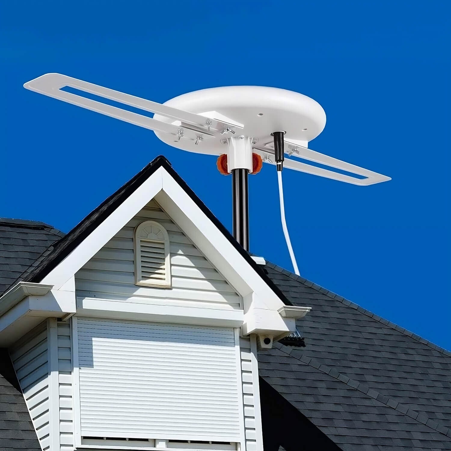 360° Omni HDTV Antenna | 150 Miles | 4K 1080P | Pole for Indoor/Outdoor/RV/Attic