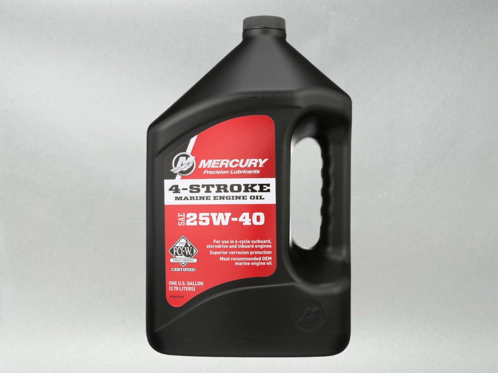 Mercury OEM SAE 25W-40 4-Stroke Marine Engine Oil 1 Gallon 8M0078628-2PACK
