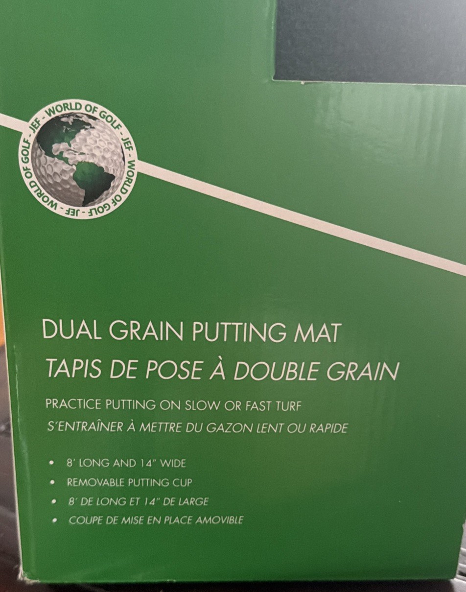 Dual Grain Slow/Fast Turf 8’ Golf Putting Putt Practice Green Mat GREAT GIFT NEW