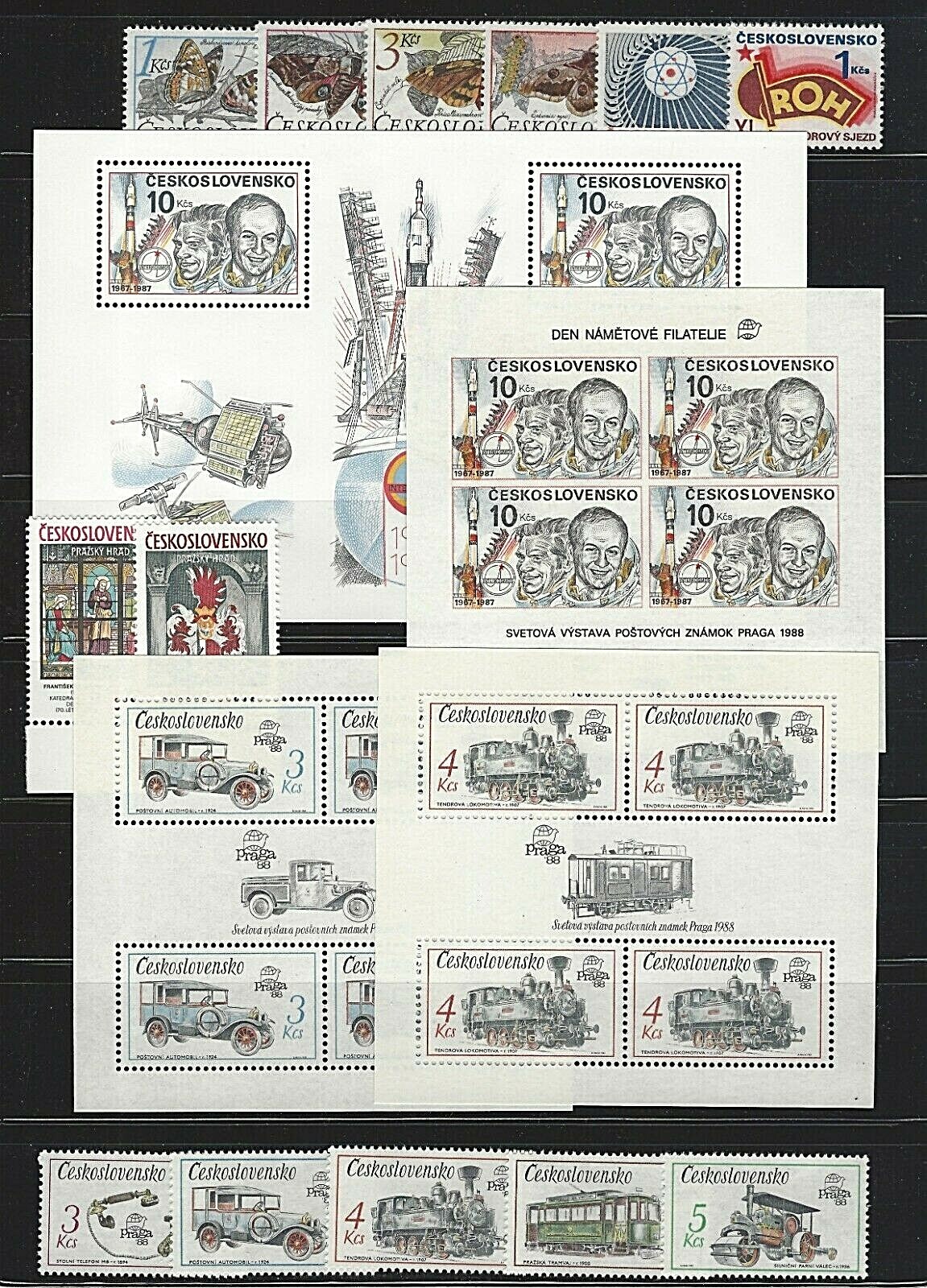 CZECHOSLOVAKIA Sc#2642/2683a, 1987 Collection: 24 Stamps & 5 Sheets Mint NH w/OG