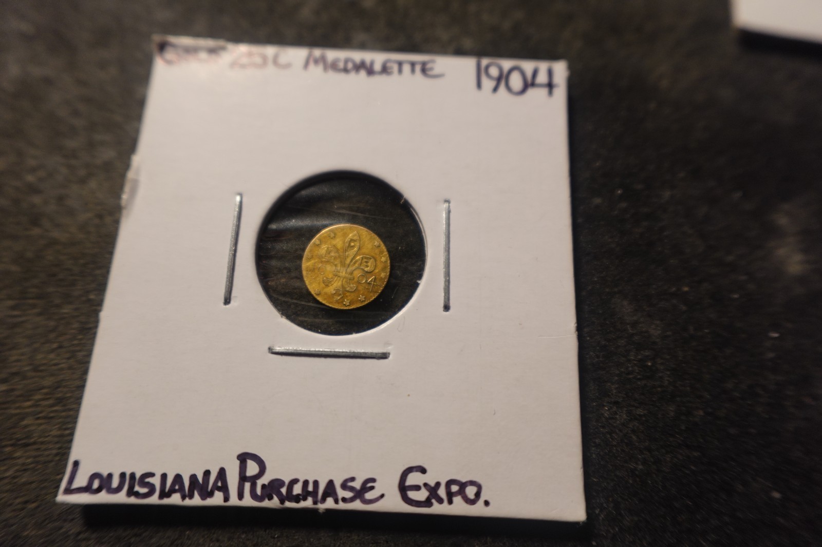 1904 1/4 Gold Louisiana Purchase Exposition Coin AU Almost uncirculated PSC