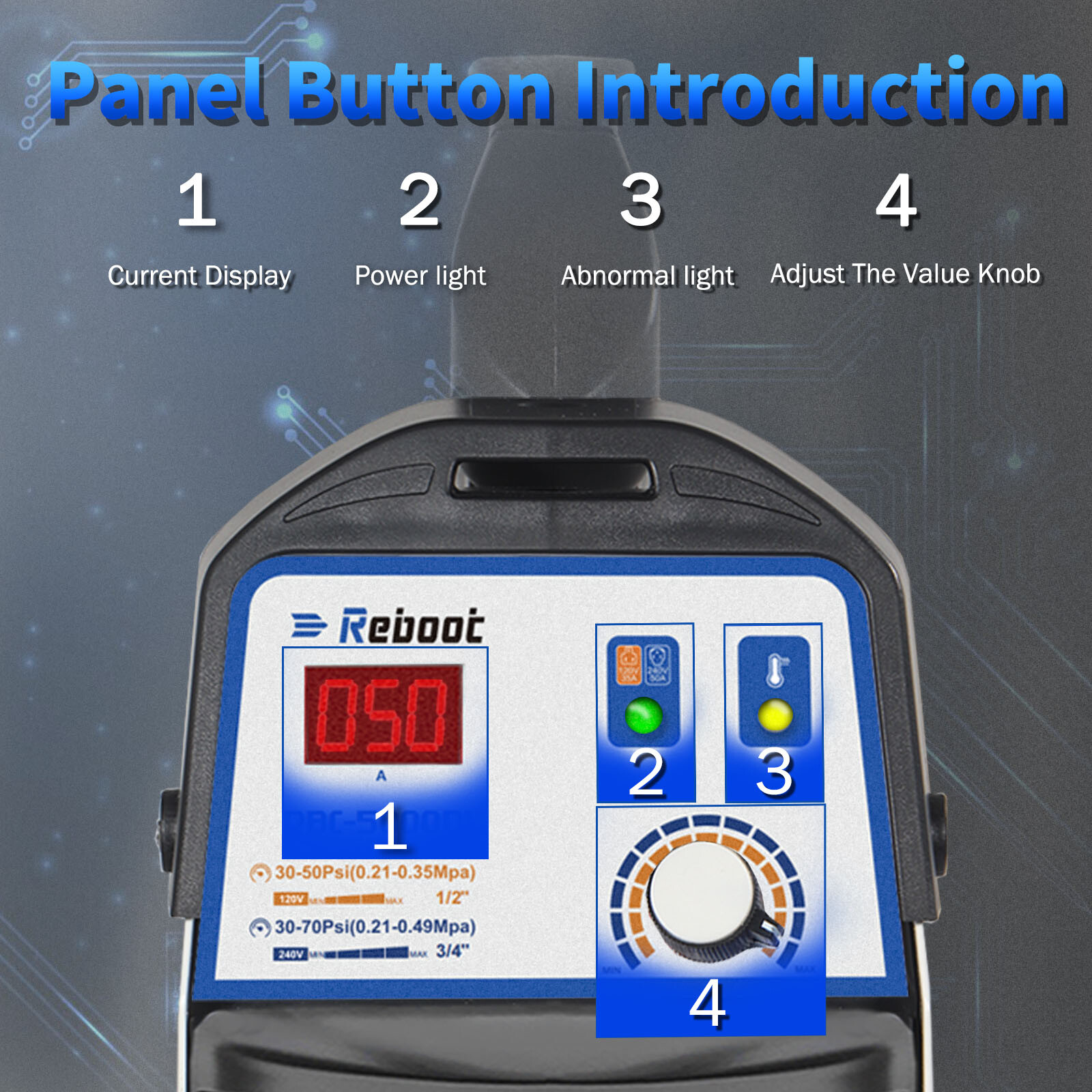 Reboot Plasma Cutter Non Touch 50Amp CUT50DL 1/2" Clean Cut Air Plasma Pilot Arc