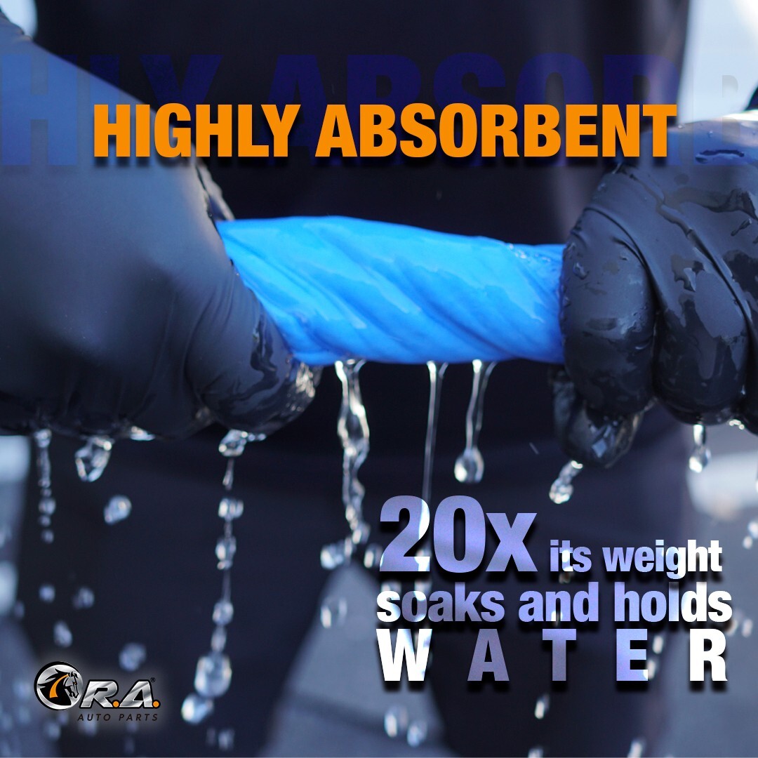 3-Pack PVA Synthetic REUSABLE Cleaning Chamois Cloth for Car Home Garden 17”x13"