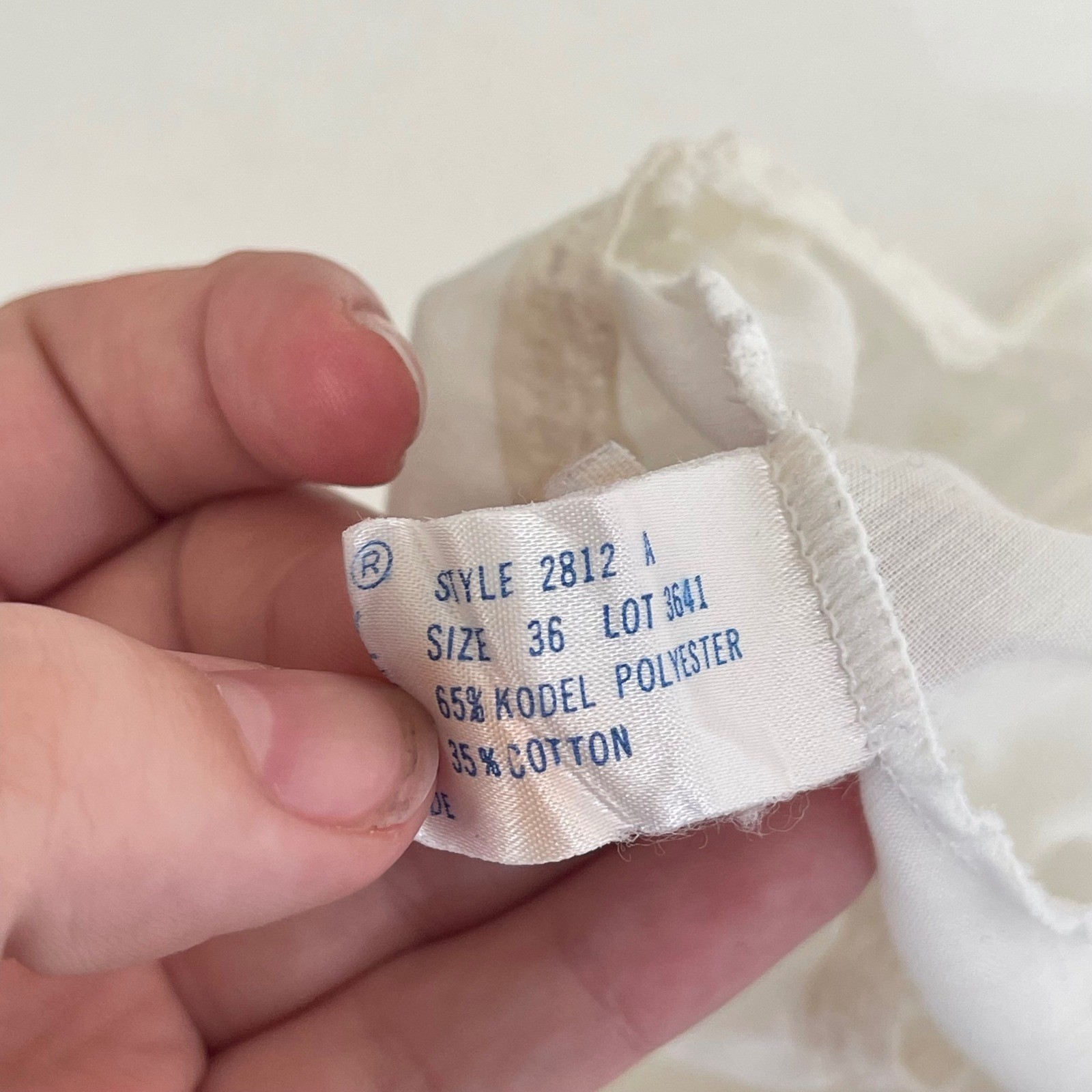 Vitage WONDER MAID White Floral Lace Trim Full Slip Dress 36 Cotton Cottagecore