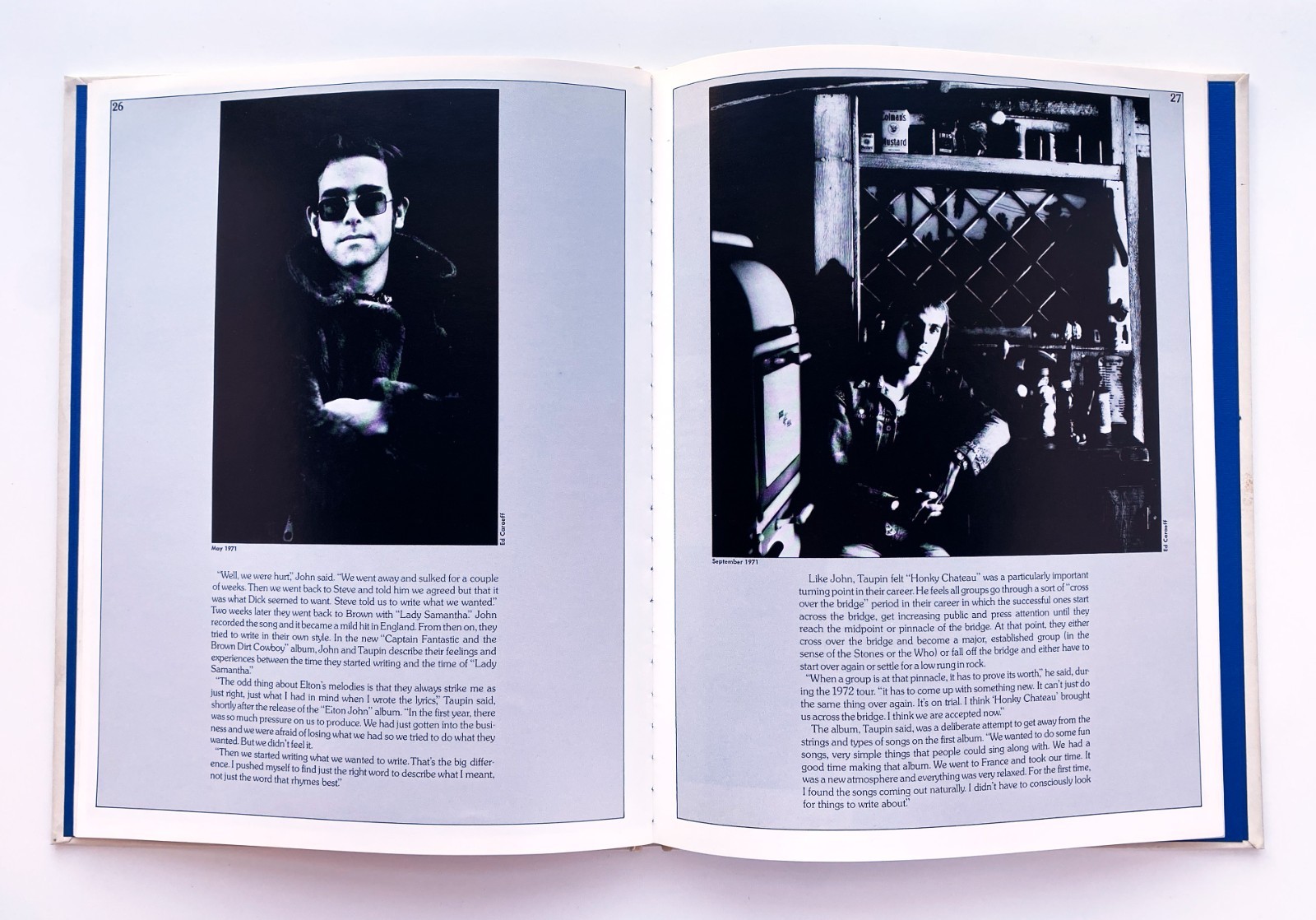 Elton John, Bernie Taupin, Signed, Five Years of Fun, 1975, +Troubadour Ticket