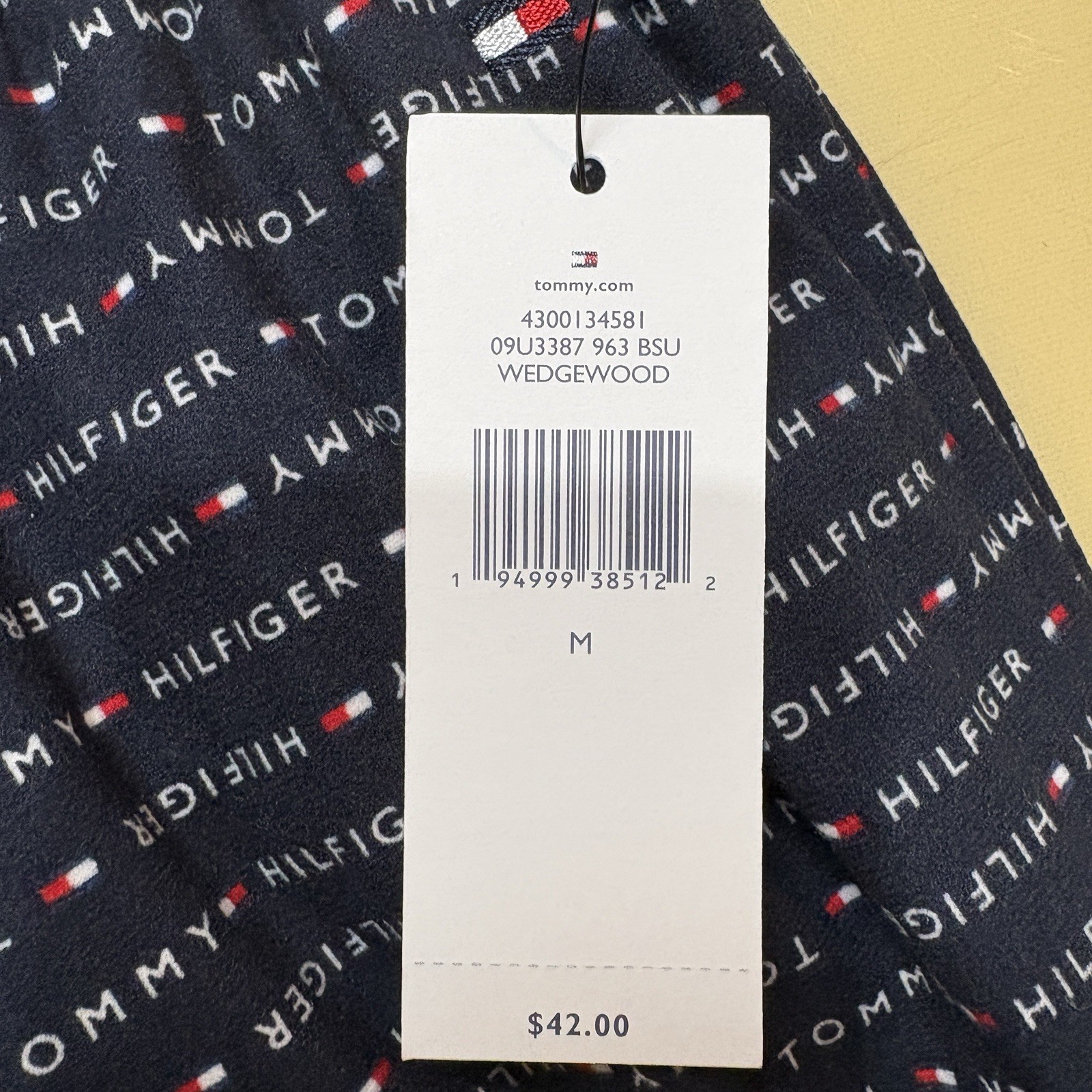 $42 Tommy Hilfiger Medium Wedgewood Pajama Sleepwear Blue Pants Drawstring NEW