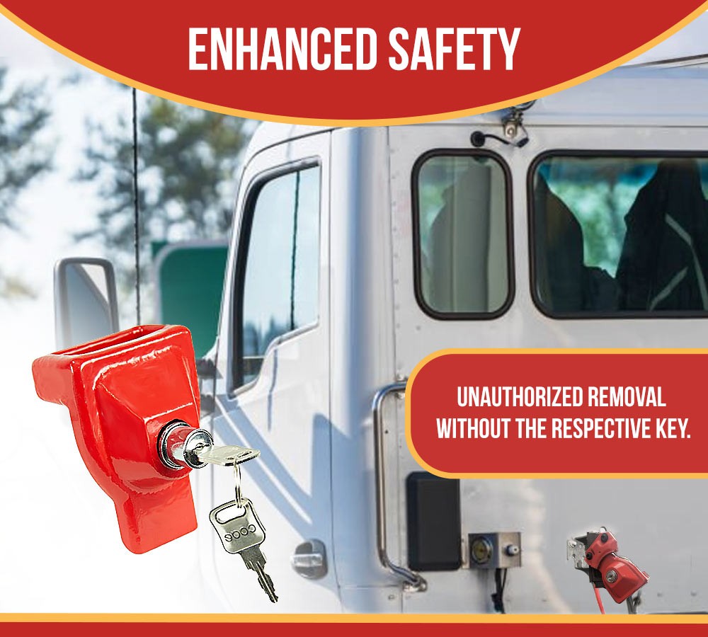 10Pk Heavy Duty Iron Air Brake Gladhand Lock w/ Keyed Alike for Semi Trailer