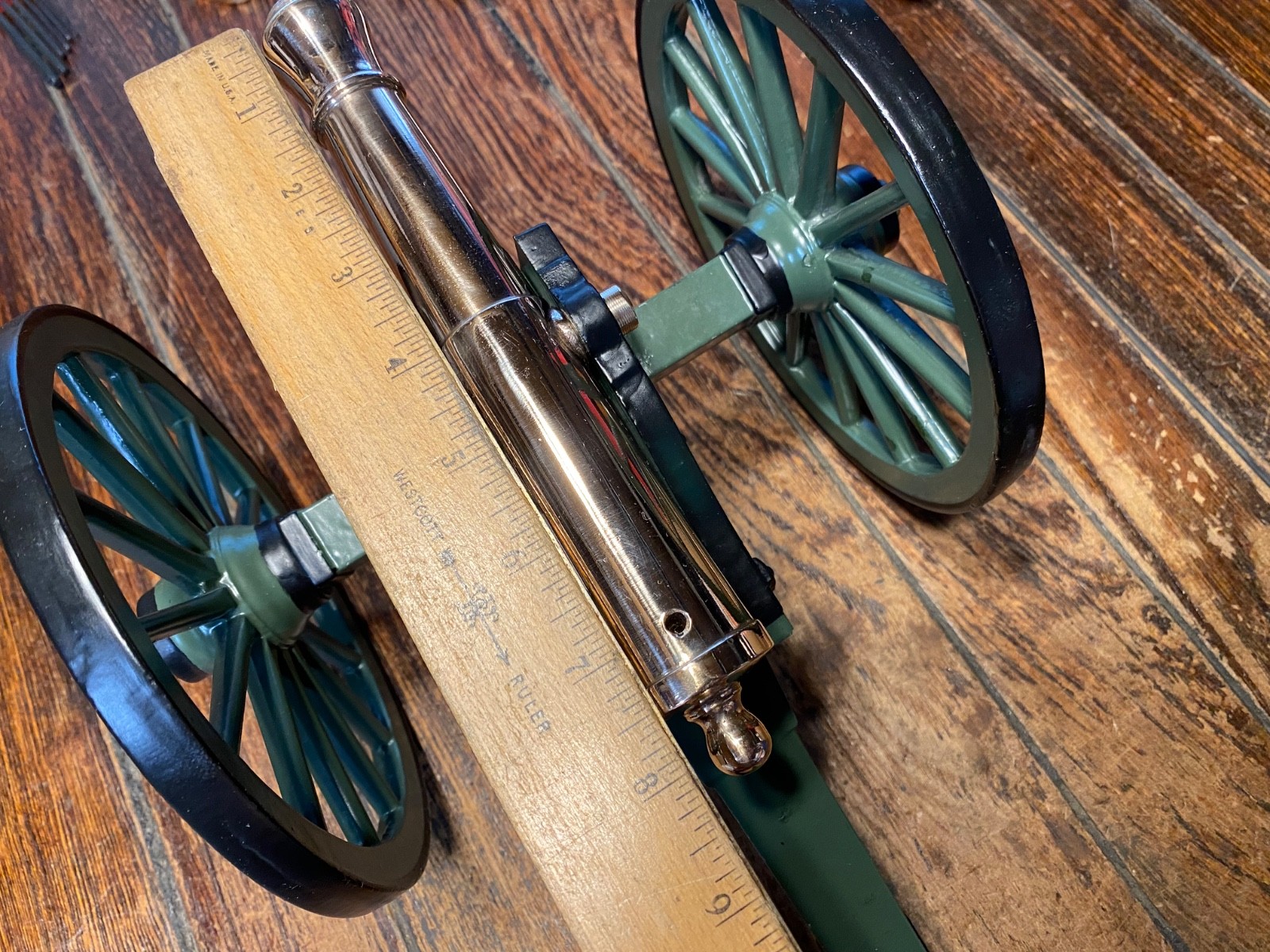 Vintage Polished Bronze Working Black Powder Signal Cannon 8 1/4" Barrel 16"long