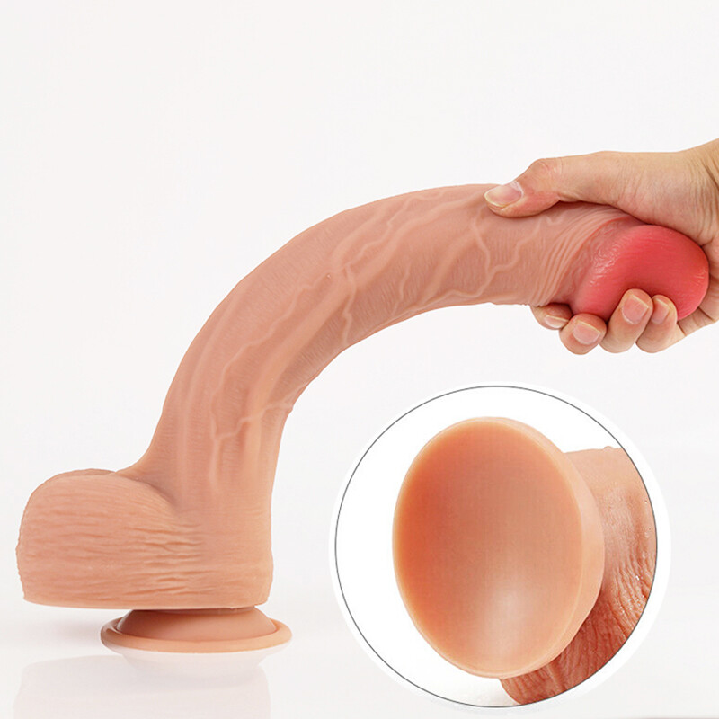 14" Silicone Realistic Huge Big Dildo Suction Cup Anal Vagina Sex Toy for Women