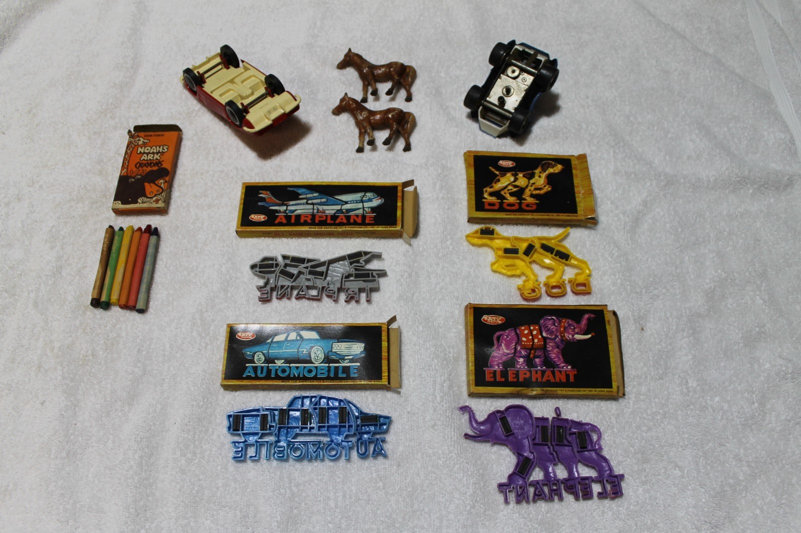 Selection Of Vintage Children's Toys Circa 1960's -70's, Attic Find