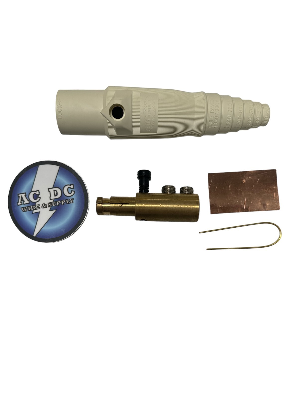 Hubbell HBL300 Cam-Lock Wire Set 6G - 2/0 Male Camlok Connector kit series 16