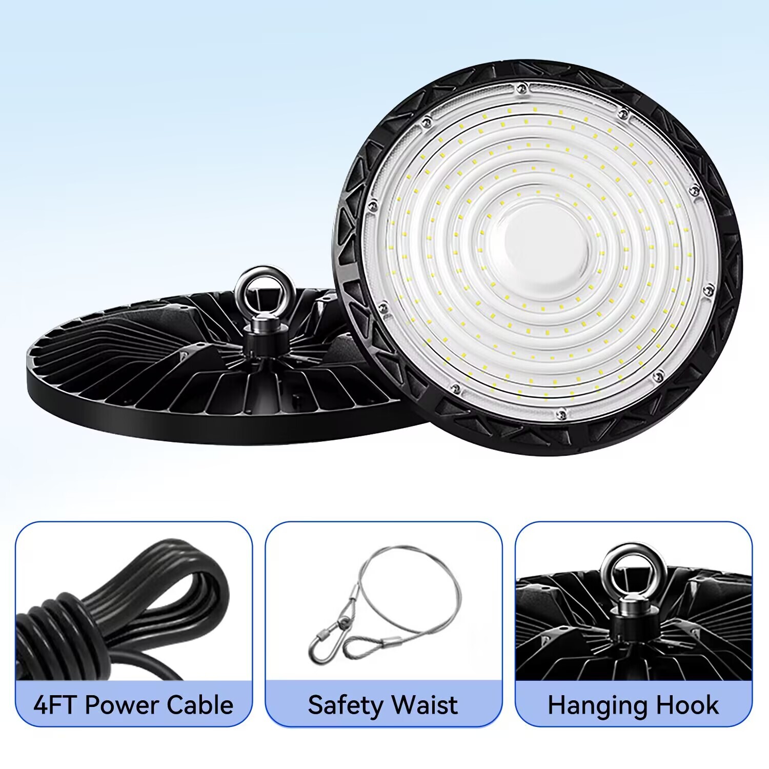 20 Pack Led UFO High Bay Light 100W Warehouse Factory Commercial Industrial Shop