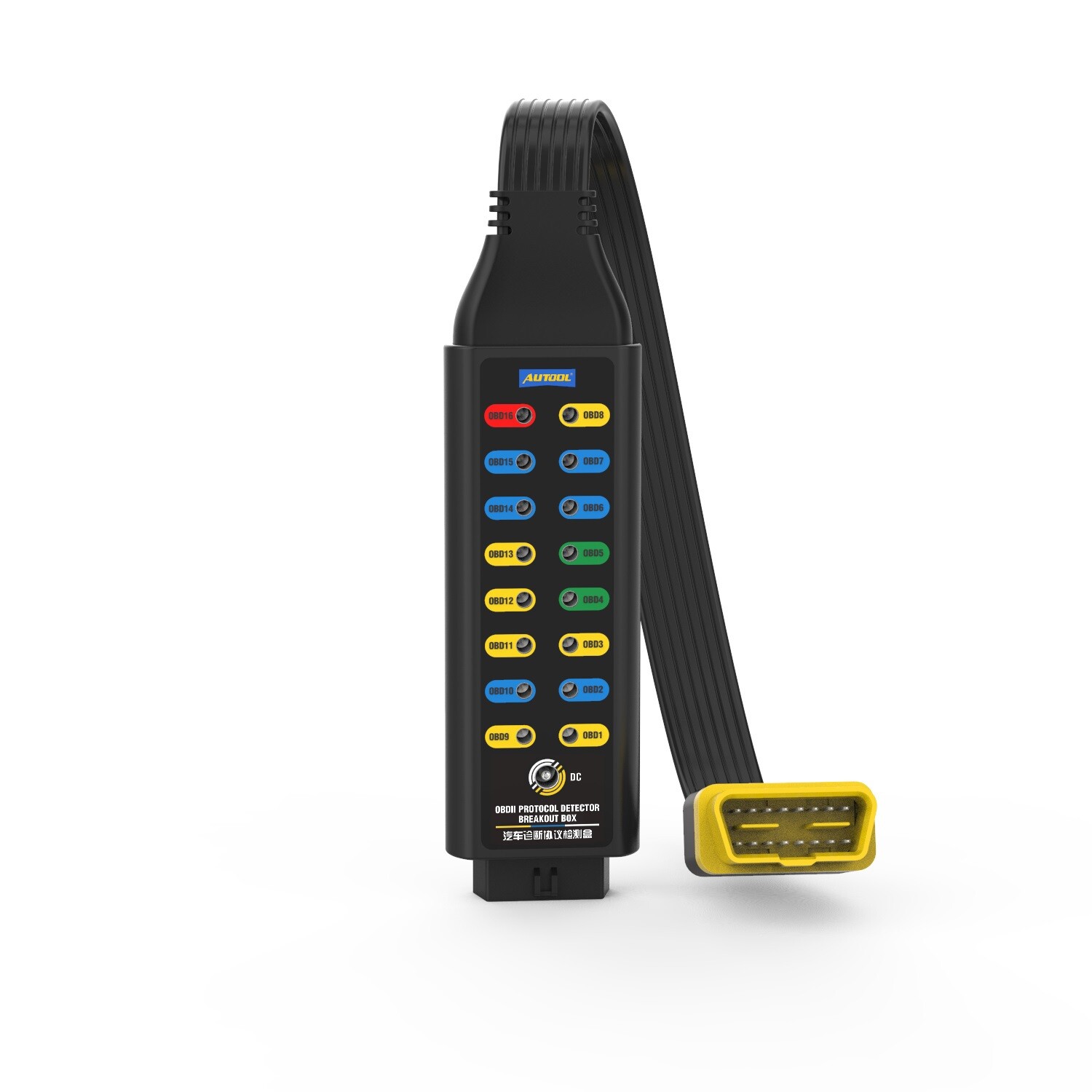 OBD2 Breakout Box OBDII Protocol Detector CAN Test Box Car Break Out Tester