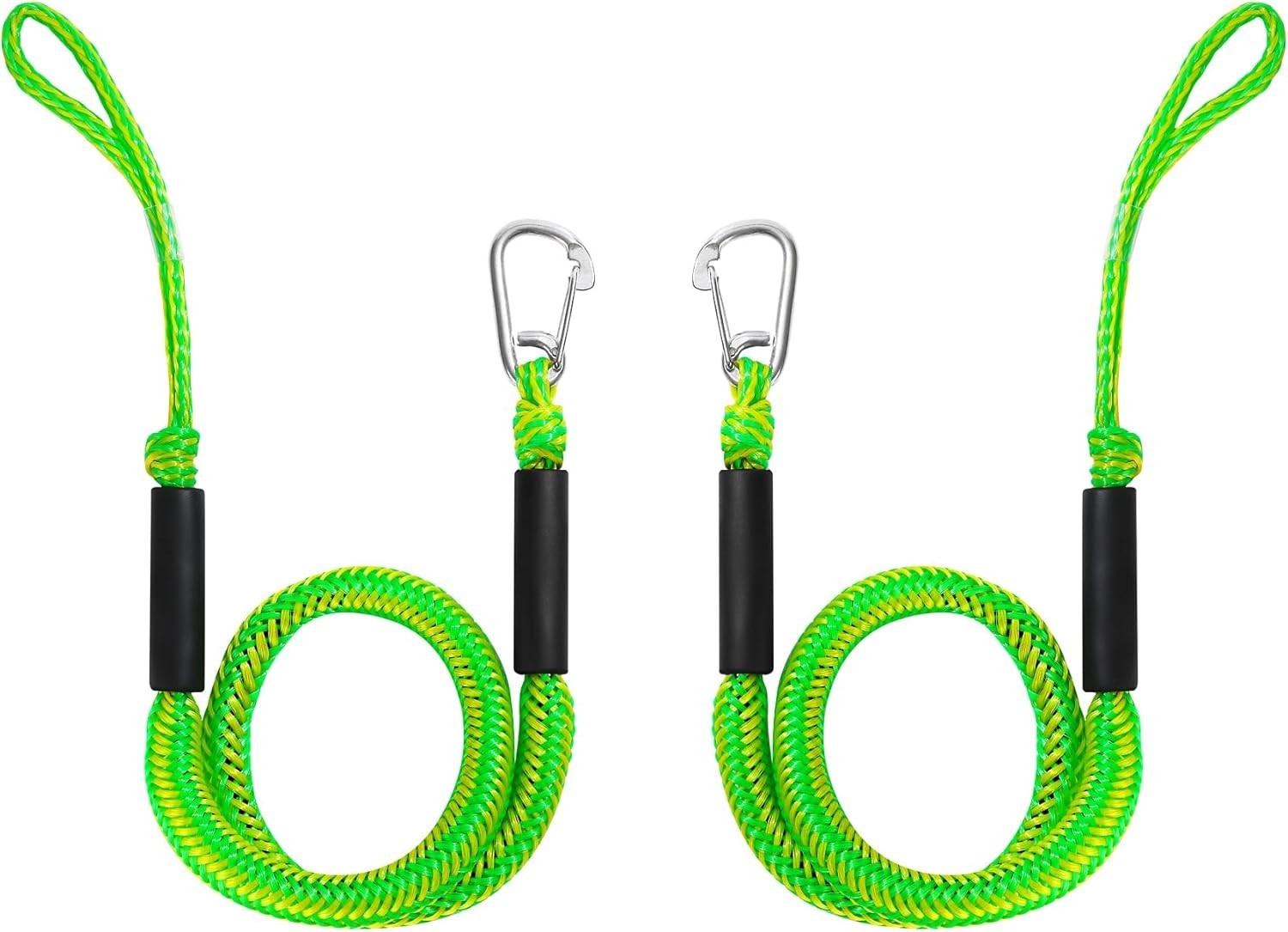2 Pcs Marine Bungee Dock Line Boat Mooring Rope Anchor Cord Stretch Line 4ft