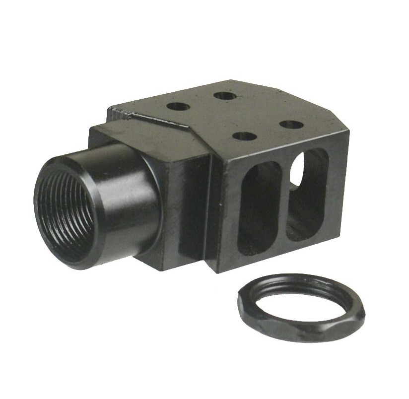 All Steel 49/64-20 TPI Tanker 12.7x42mm .50 Beo Muzzle Brake 49/64x20 Nut