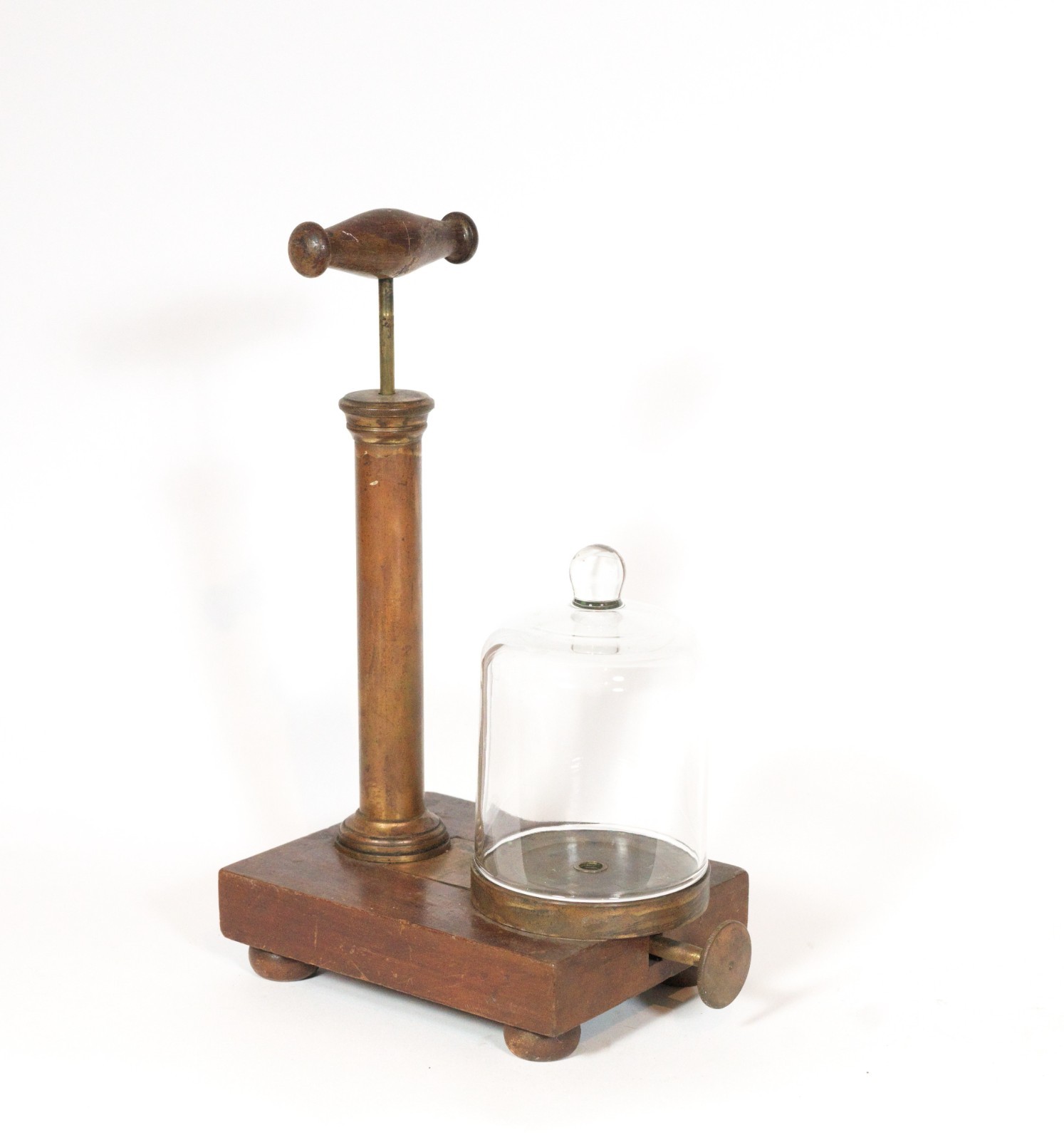 1838 Air Pump Signed "Brown & Francis New York" * Early Philosophical Instrument