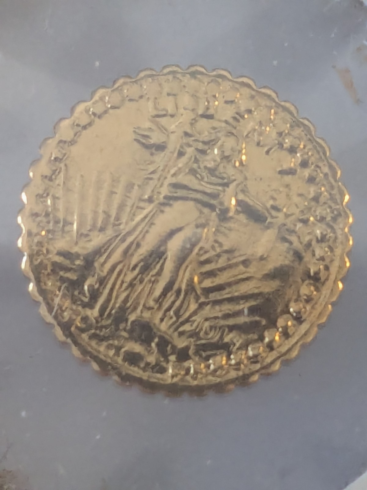 14 Karat Gold Plated Miniature $20 Gold Piece by Mini Mint