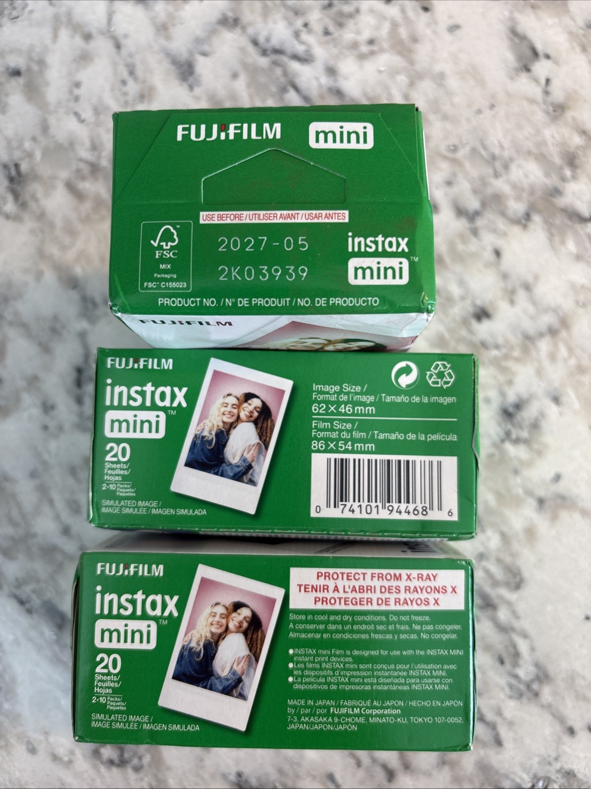 Fujifilm Instax Mini Twin Pack Film (Pack of 3) (60 sheets) (Brand New)