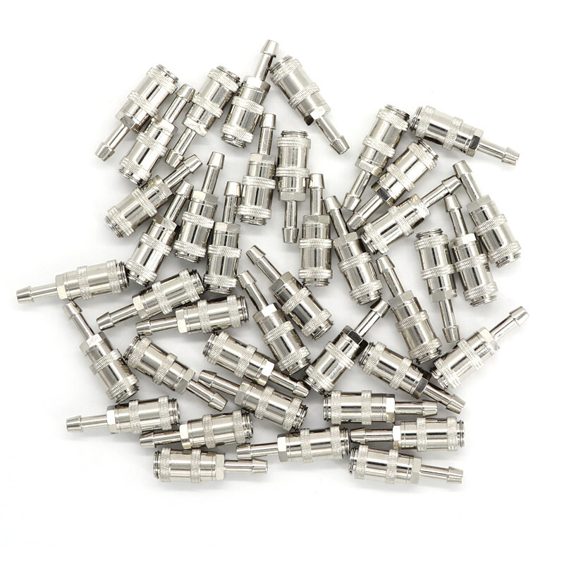 100pc Metal BP15 Female Bayonet Air Hose Luer Lock Nibp Cuff Hose Connector