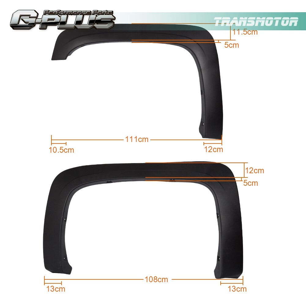 Fit For 07-13 Chevy Silverado 1500/2500HD/3500HD Factory Style Fender Flares