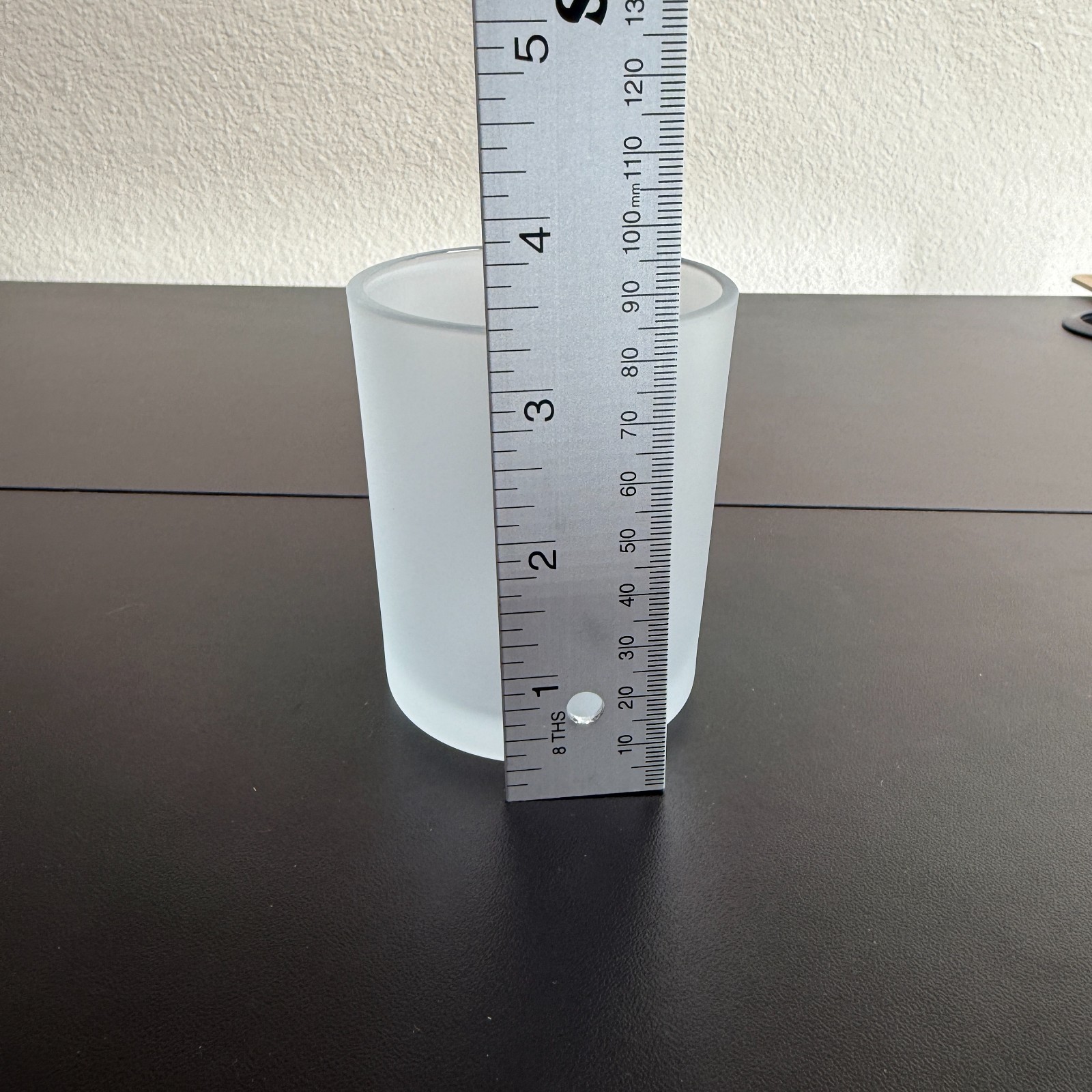 Frosted Clear Glass Candle Container With Wooden Lid Capacity 7 Oz Lot Of 12